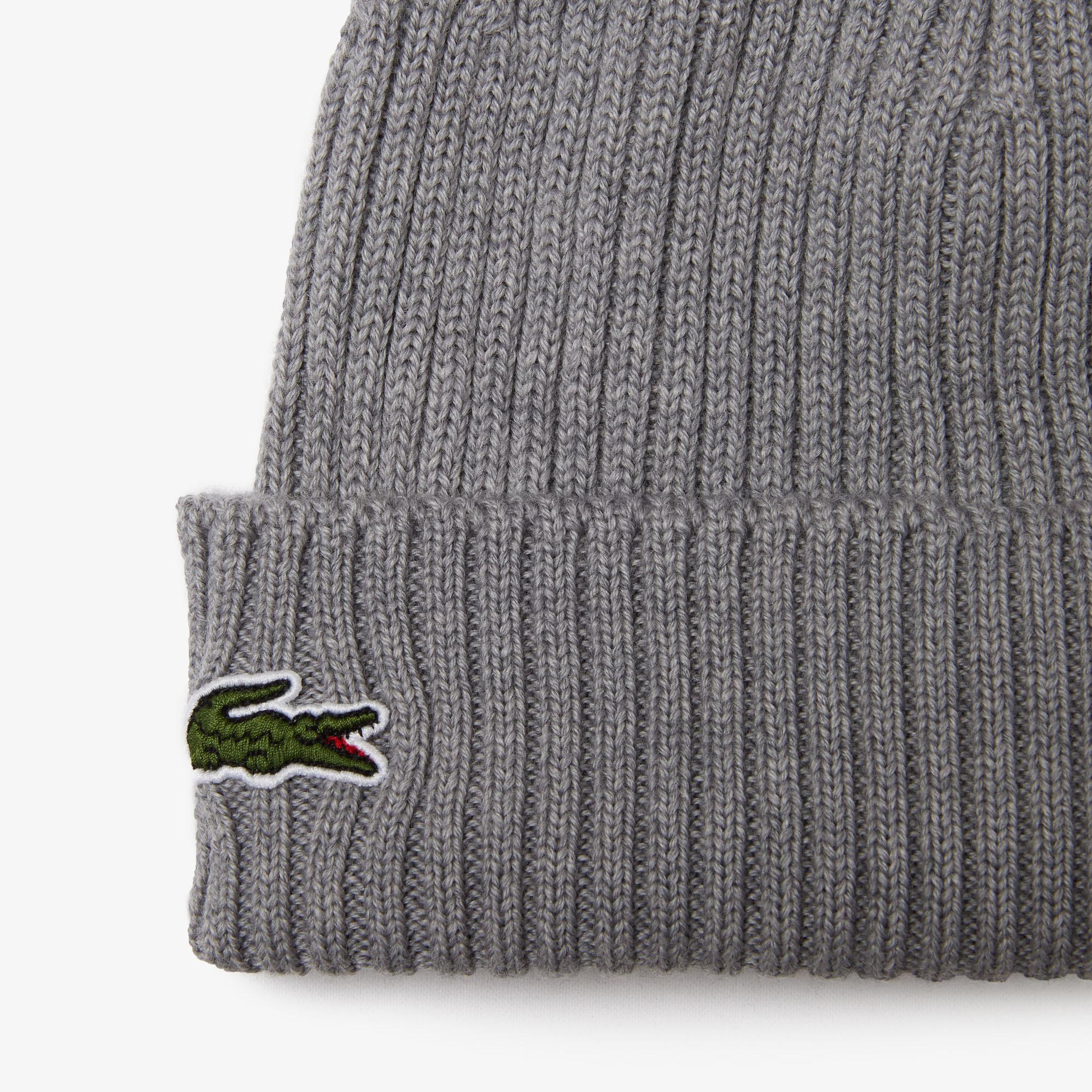 Lacoste Erkek Yün Gri Bere