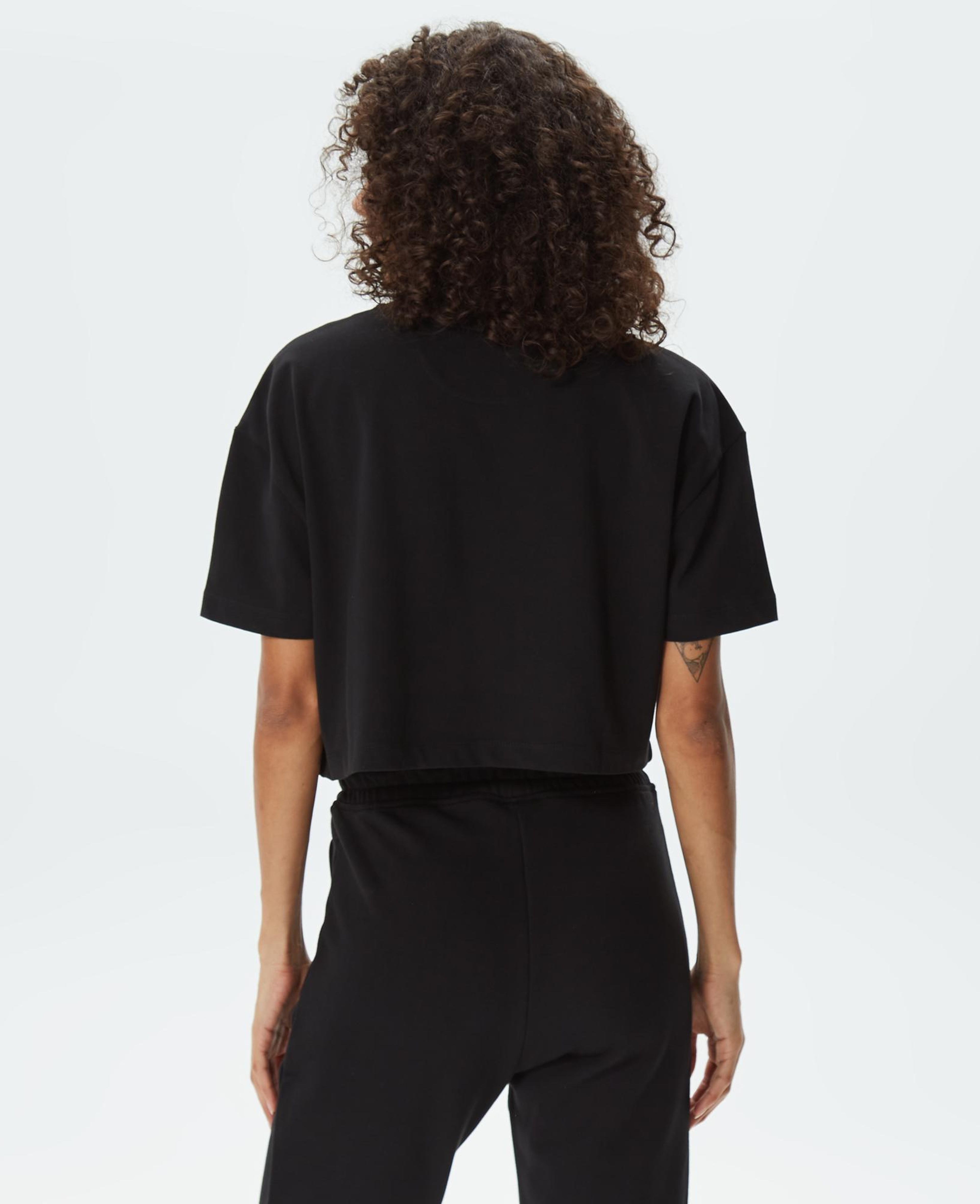 UNITED4 Classic Kadın Siyah Crop T-Shirt