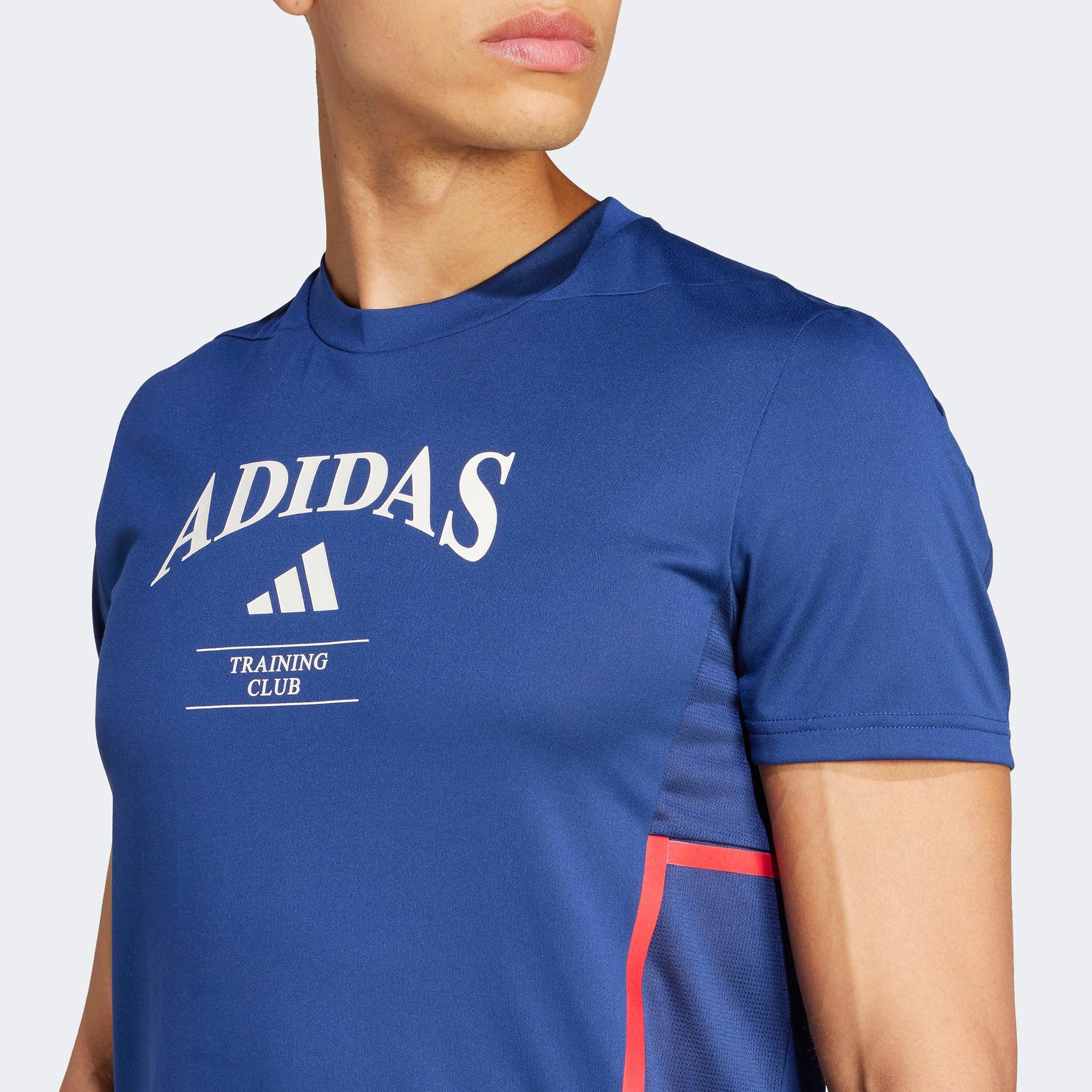 adidas Designed For Legacy Erkek Mavi Antrenman T-Shirt