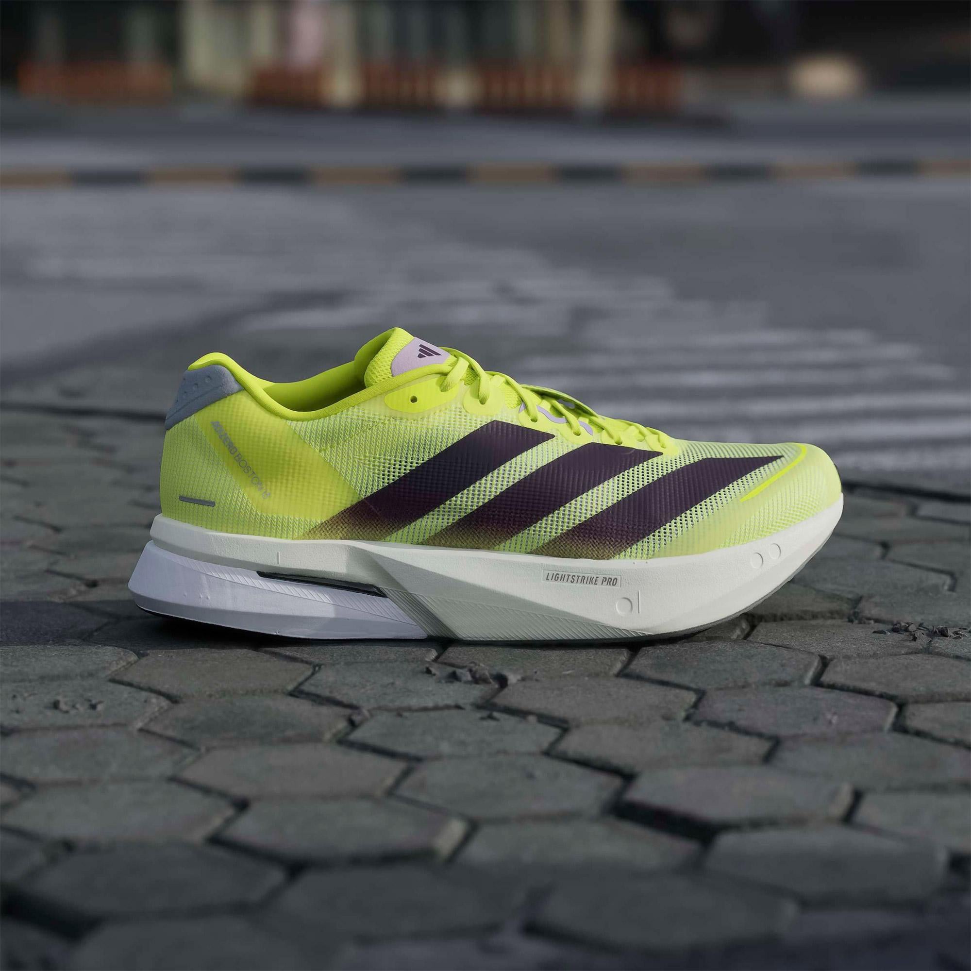 adidas Adizero Boston 13 Erkek Sarı Koşu Ayakkabısı