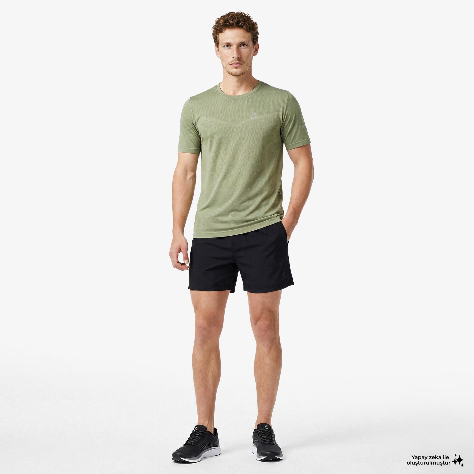 Energetics Tayeb Erkek Yeşil Antrenman T-Shirt
