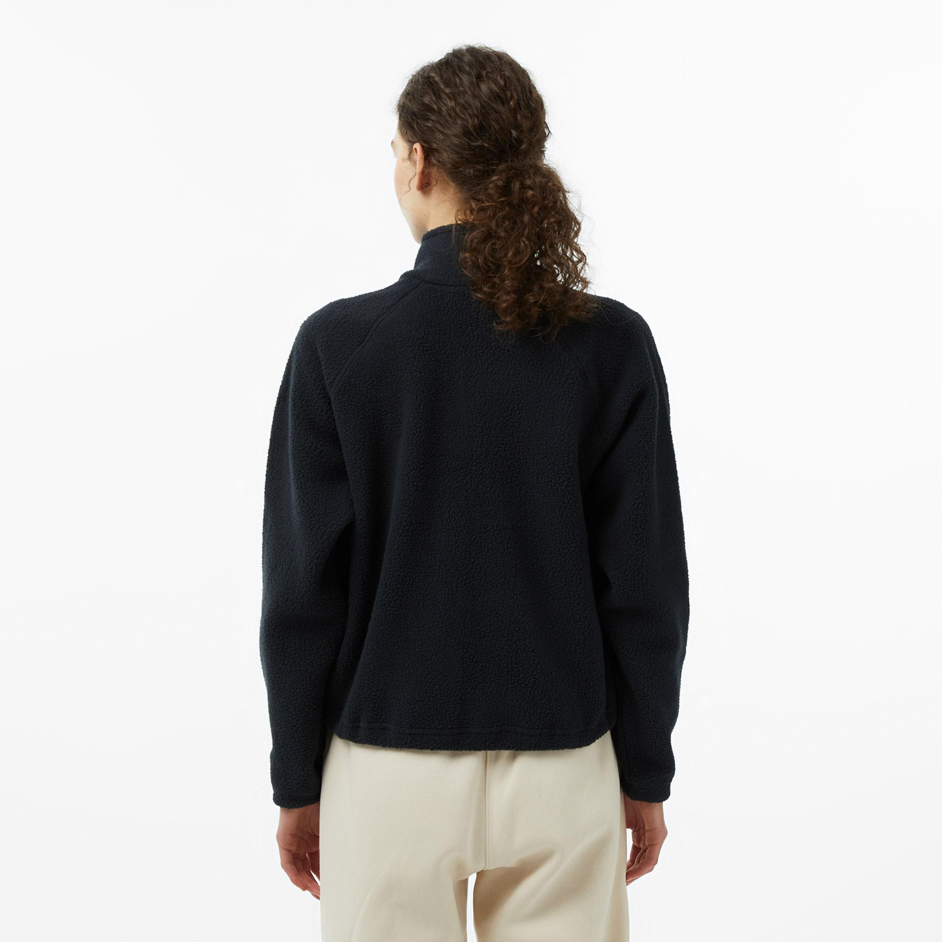 Columbia Jasper Ridge Pebbled Fleece Full Snap Kadın Siyah Outdoor Sweatshirt