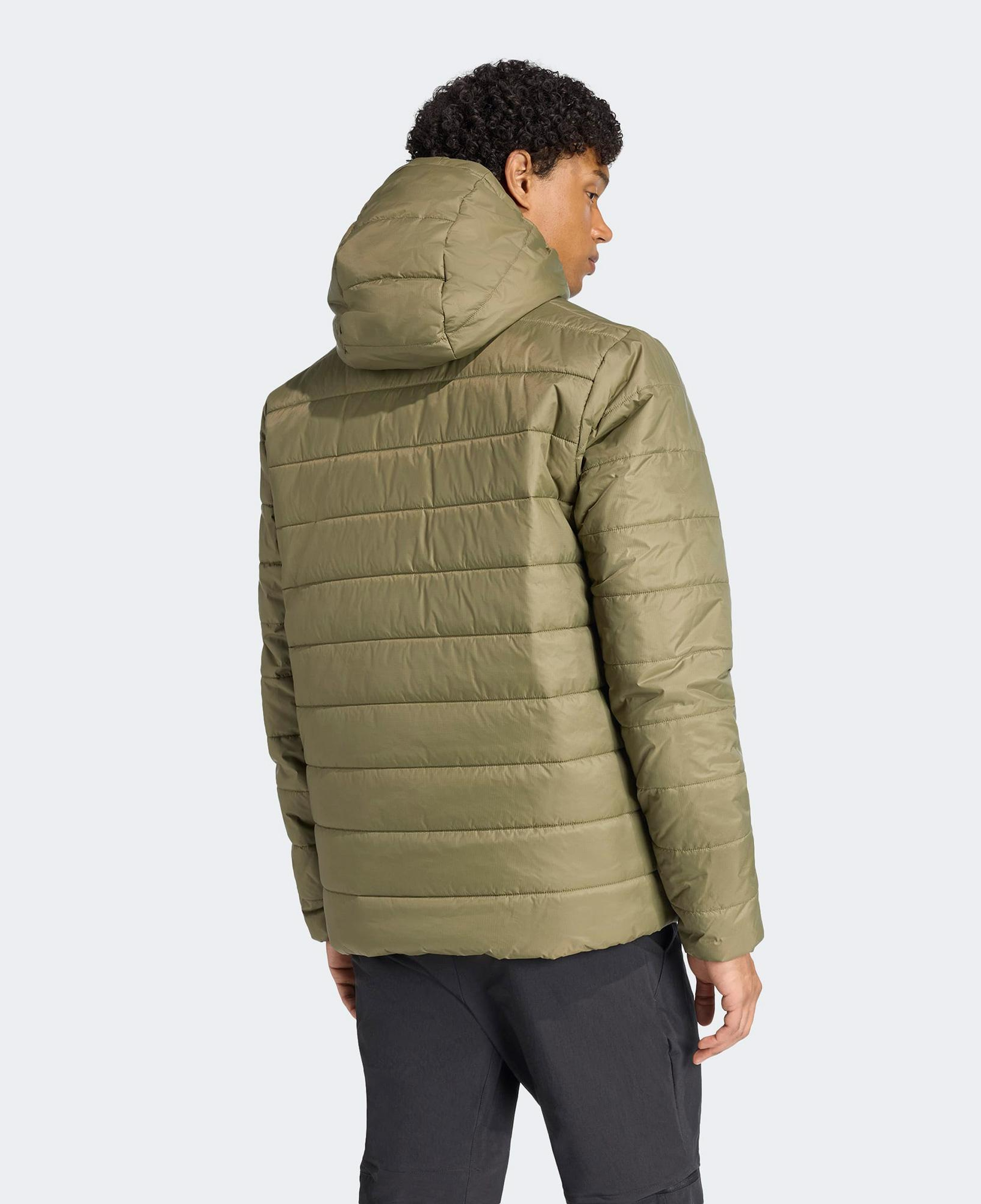 adidas Terrex Multi Essentials Climawarm Yalıtımlı Kapüşonlu Erkek Yeşil Yürüyüş Montu