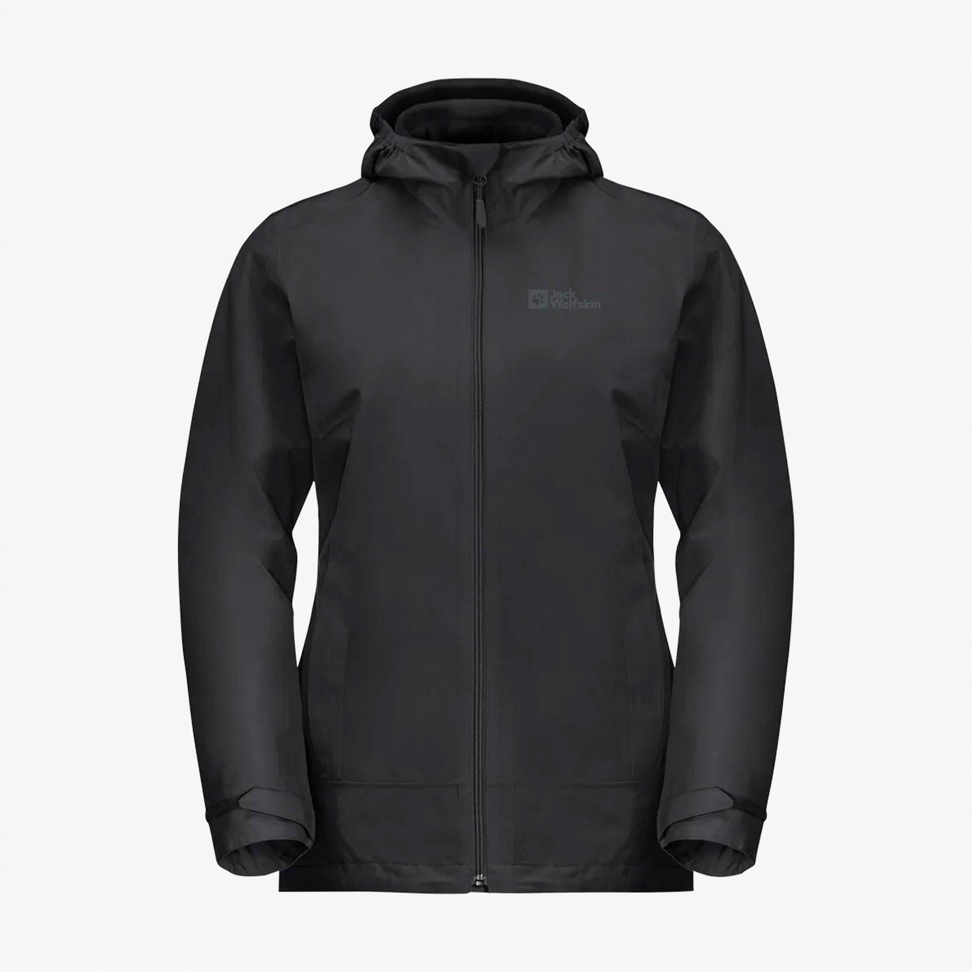 Jack Wolfskin Moonrise 3in1 Kadın Siyah Outdoor Ceket