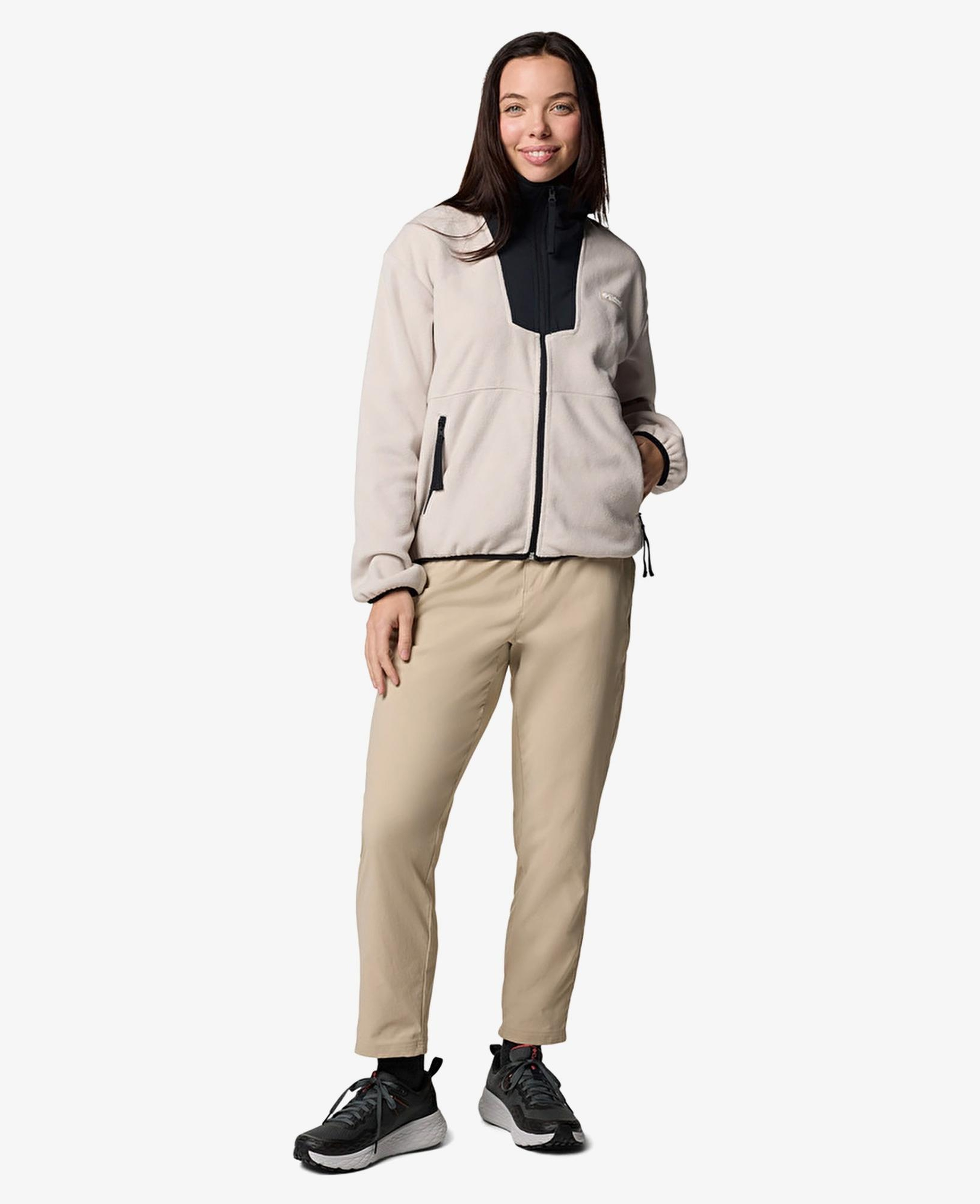 Columbia Sequoia Grove Full Zip Fleece Kadın Krem Outdoor Sweatshirt