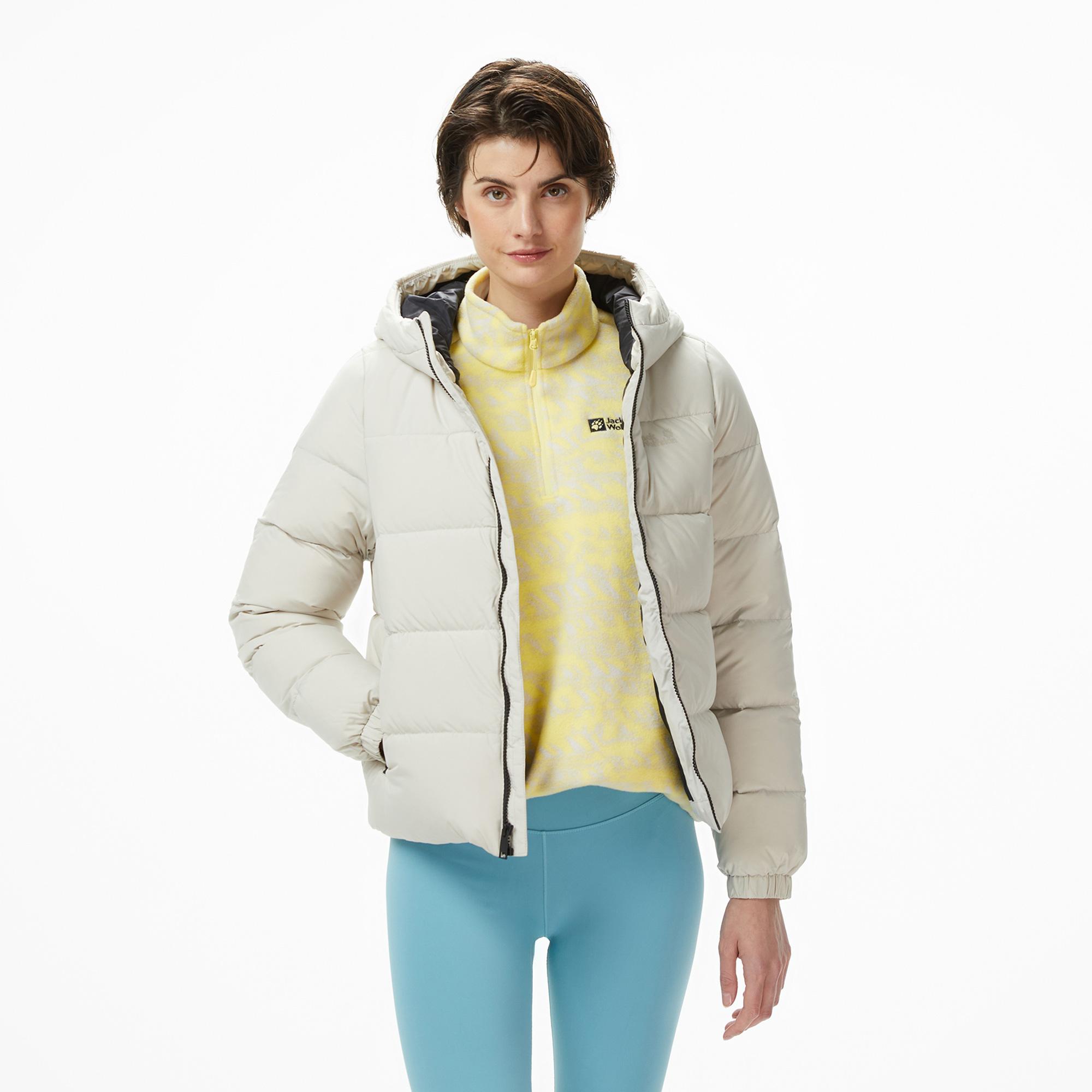 Jack Wolfskin Frozen Palace Kadın Krem Outdoor Ceket