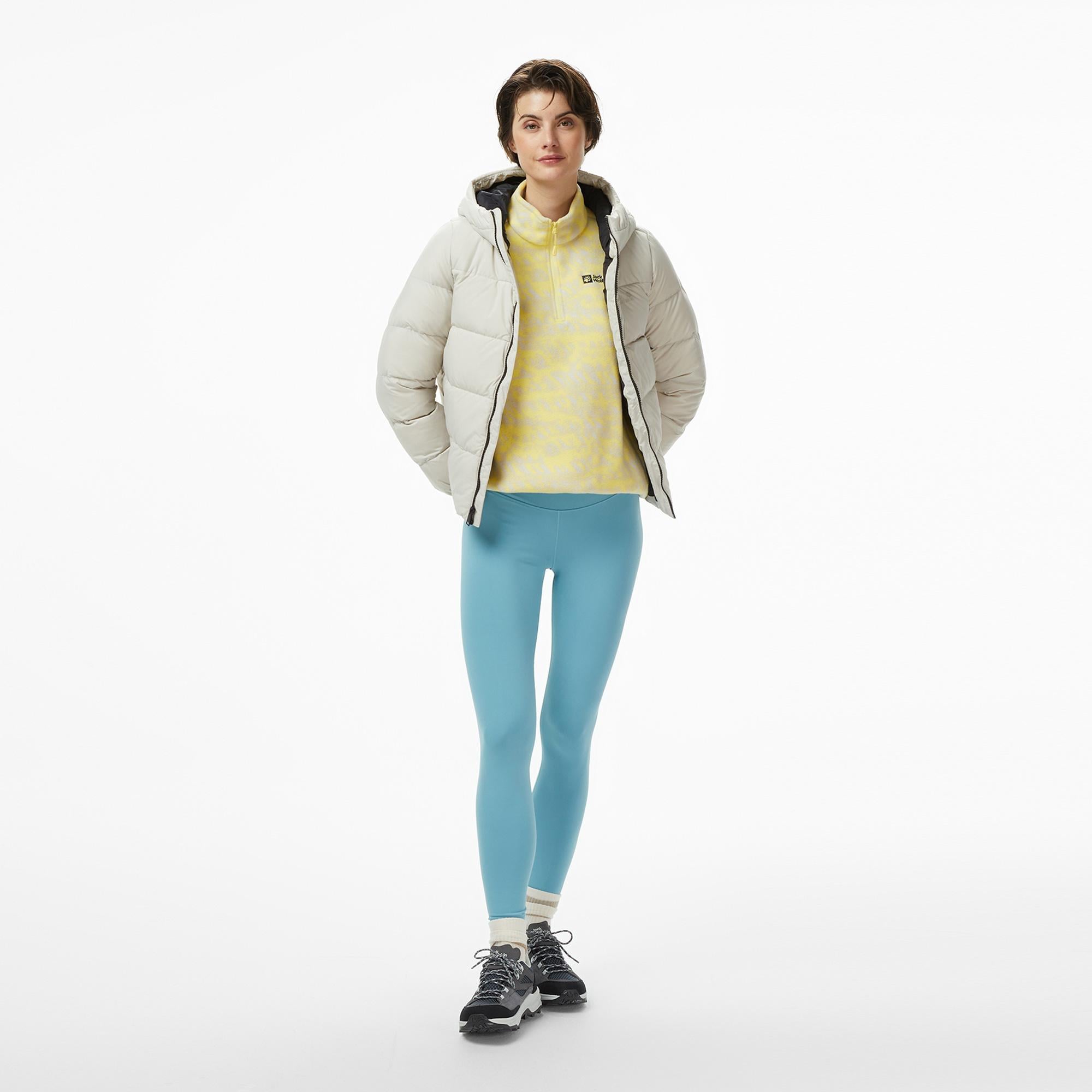 Jack Wolfskin Frozen Palace Kadın Krem Outdoor Ceket