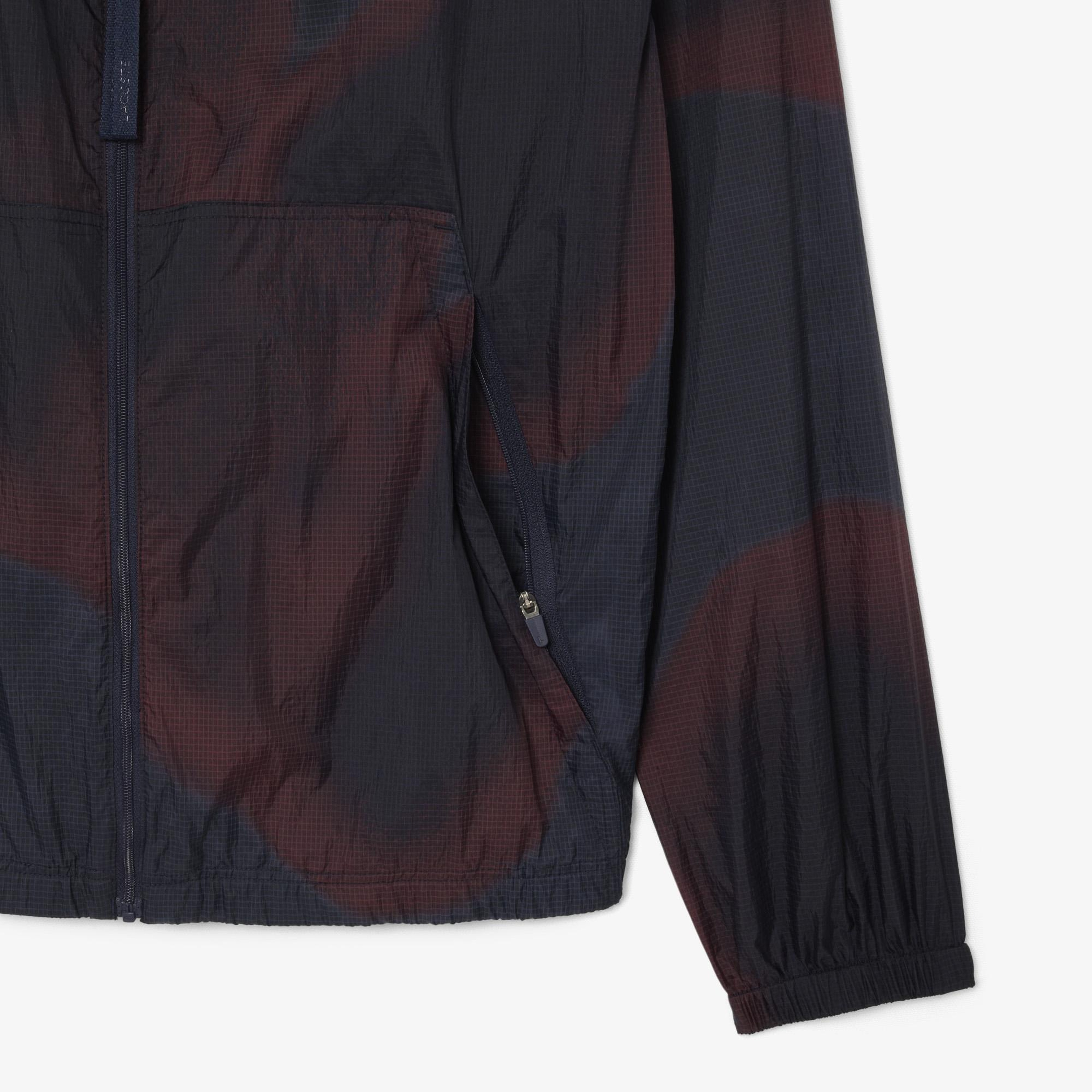 Lacoste Ripstop Naylon Erkek Bordo Ceket