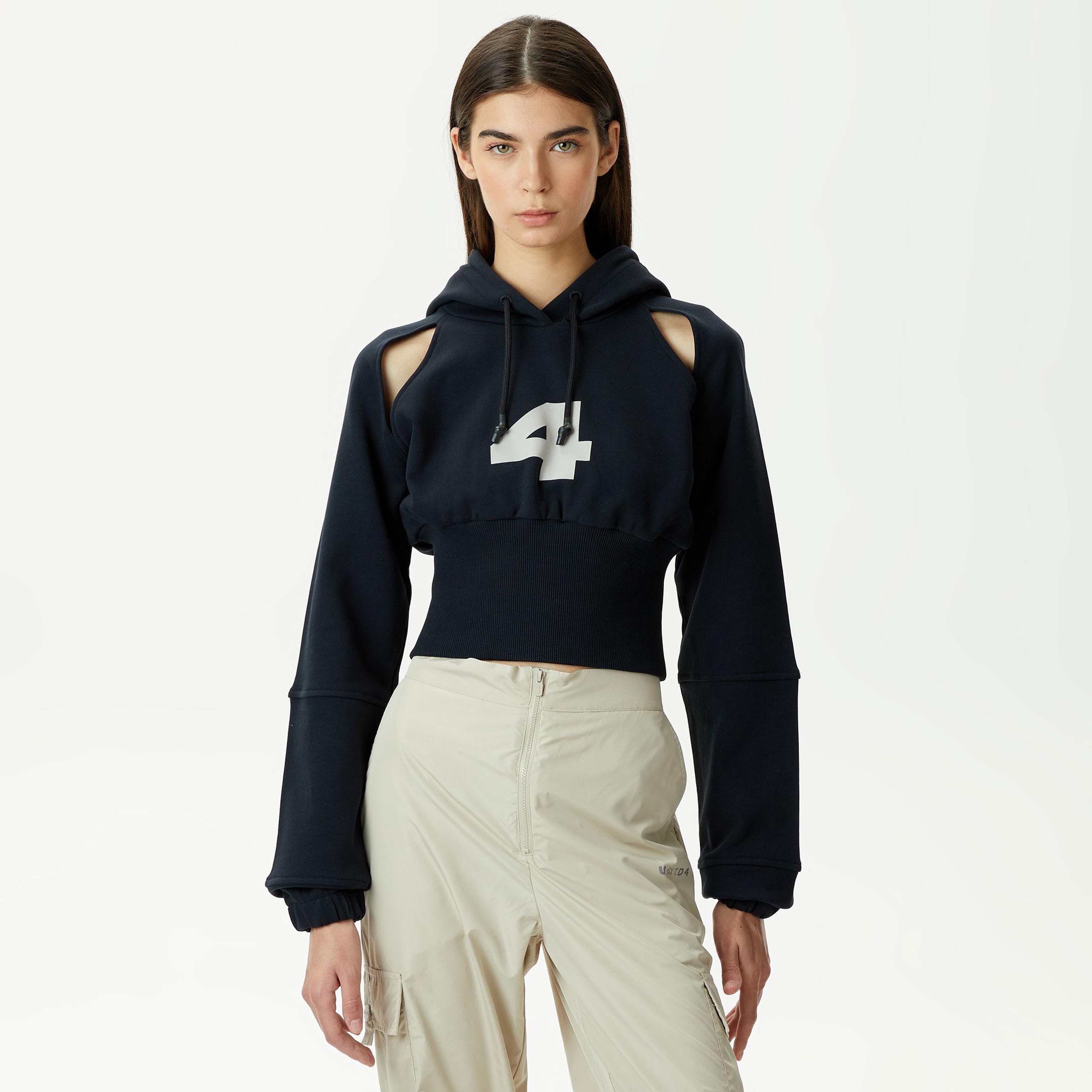 UNITED4 Kadın Siyah Sweatshirt