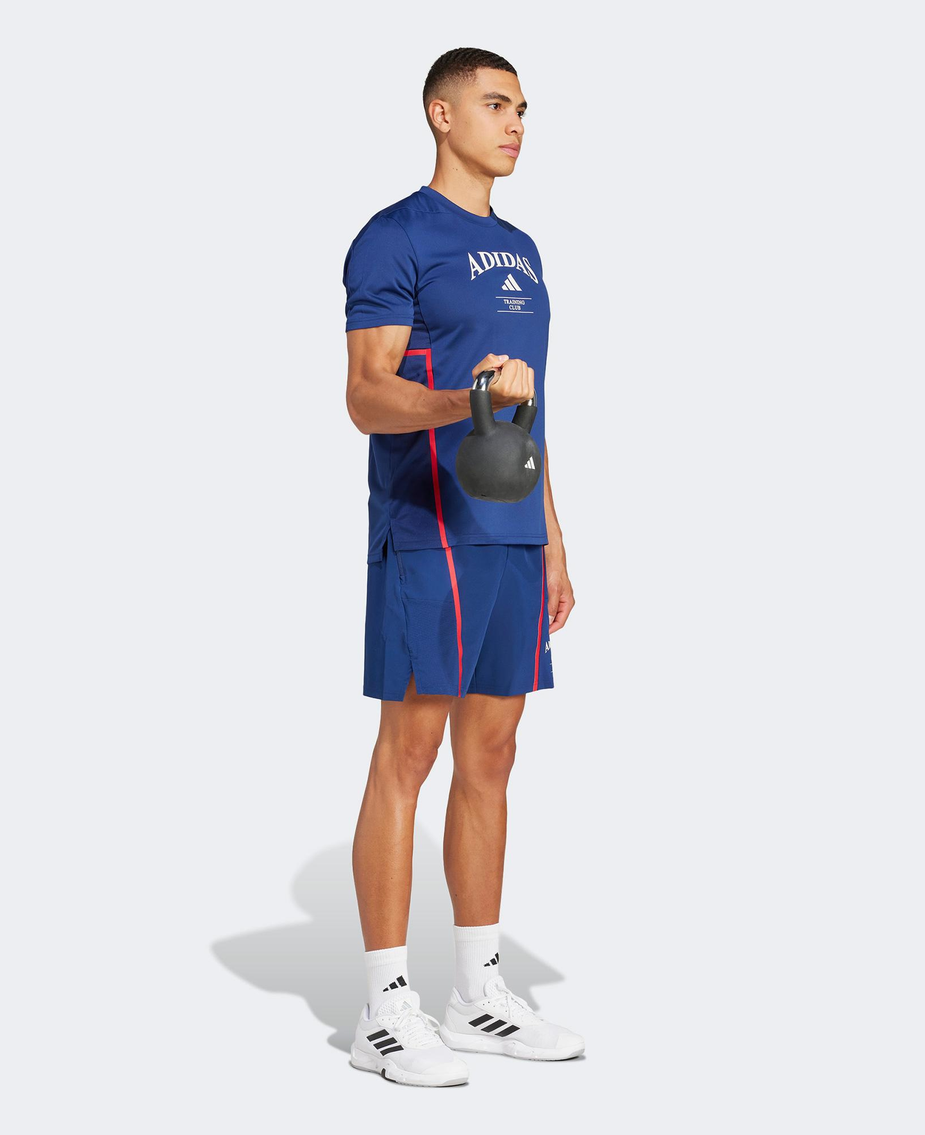 adidas Designed For Legacy Erkek Mavi Antrenman T-Shirt