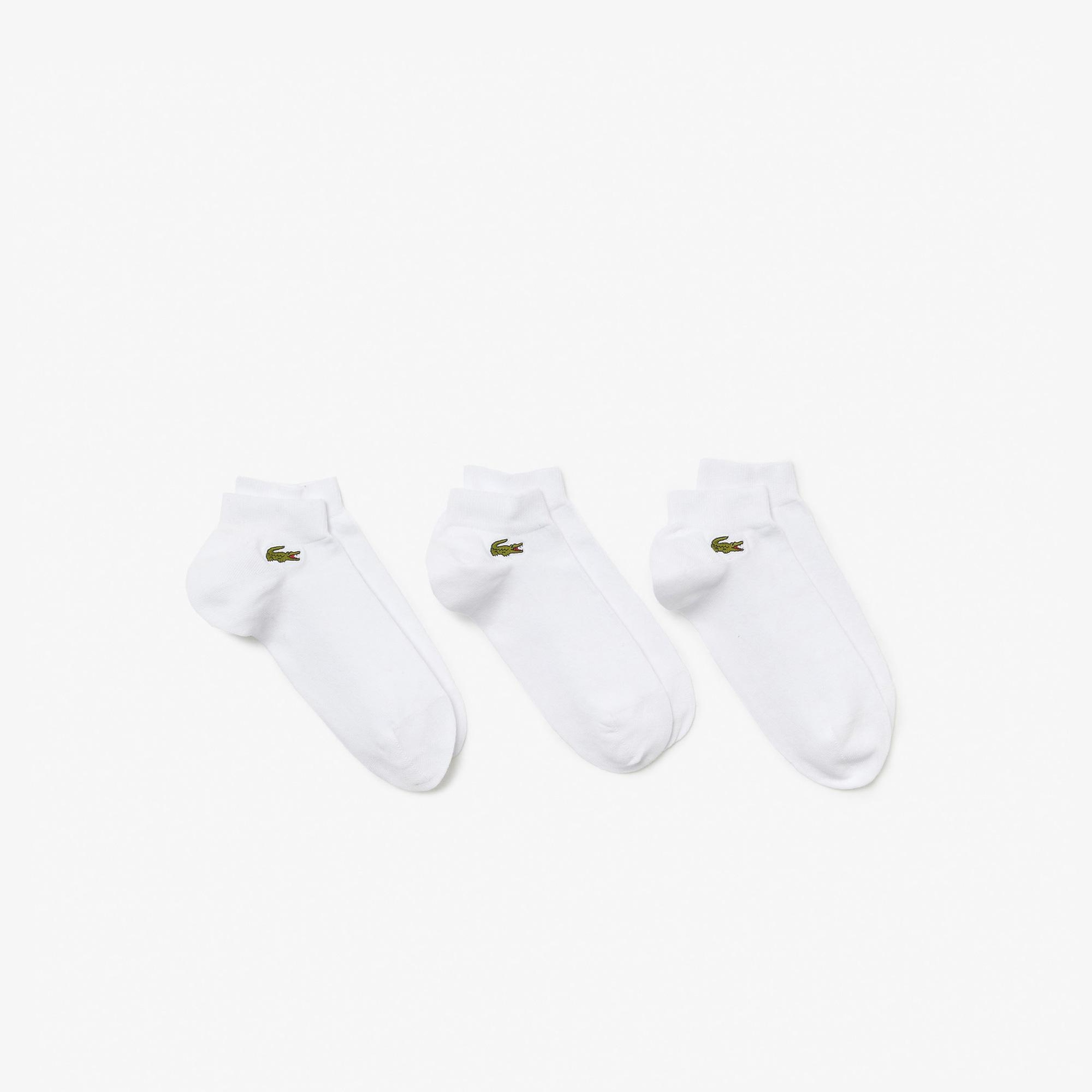Unisex 3'lü Beyaz Çorap