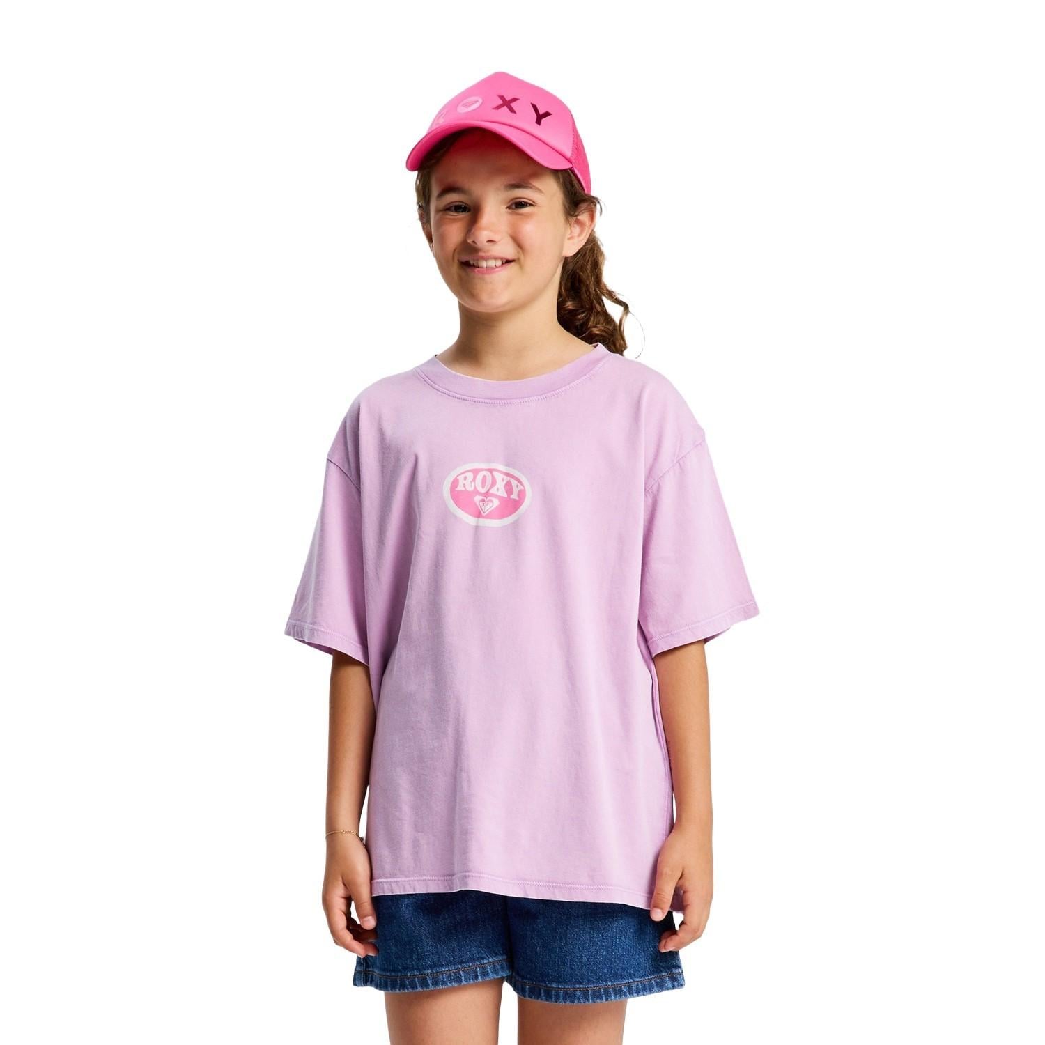 Roxy Eveoversize Was Kız Çocuk Mor Tişört