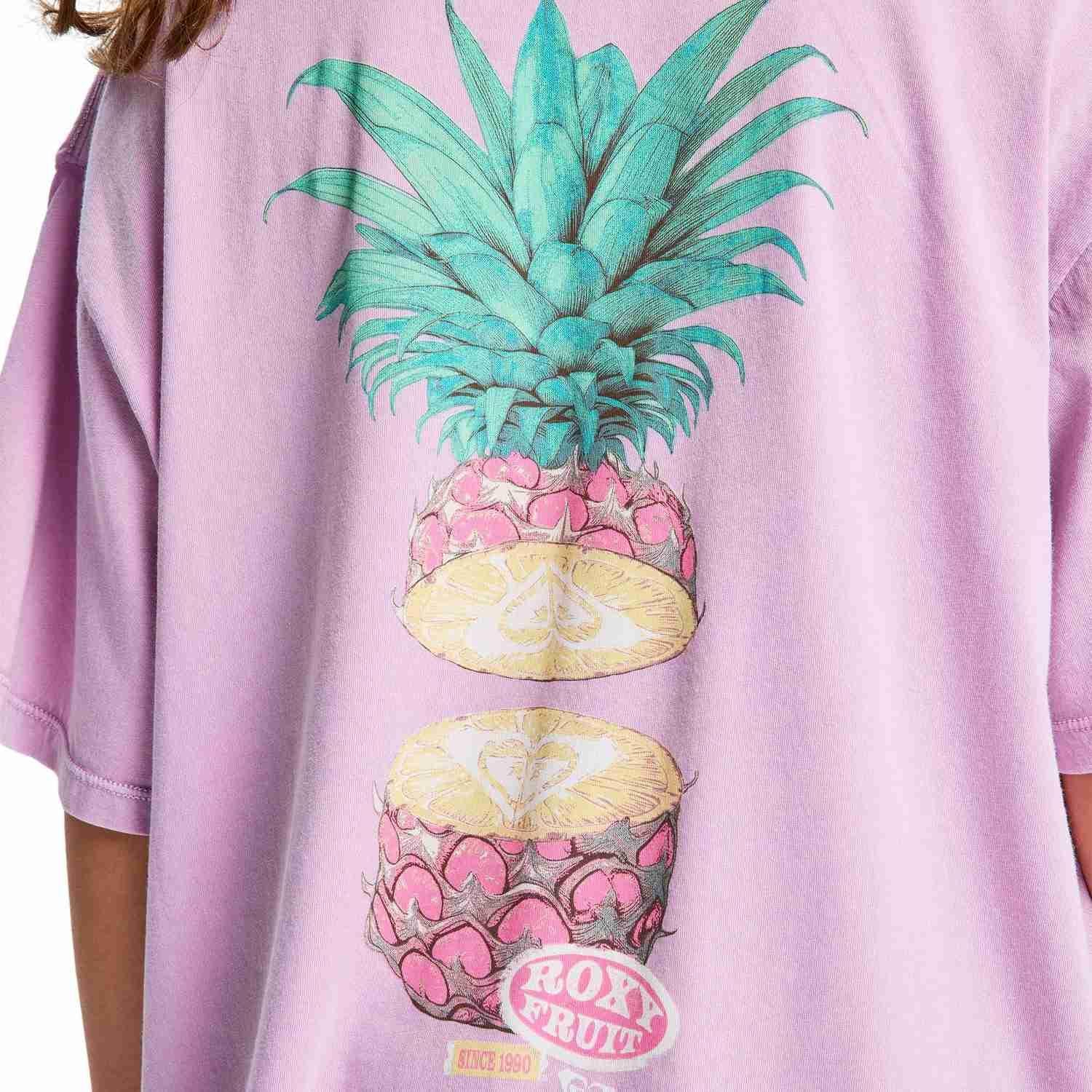 Roxy Eveoversize Was Kız Çocuk Mor Tişört