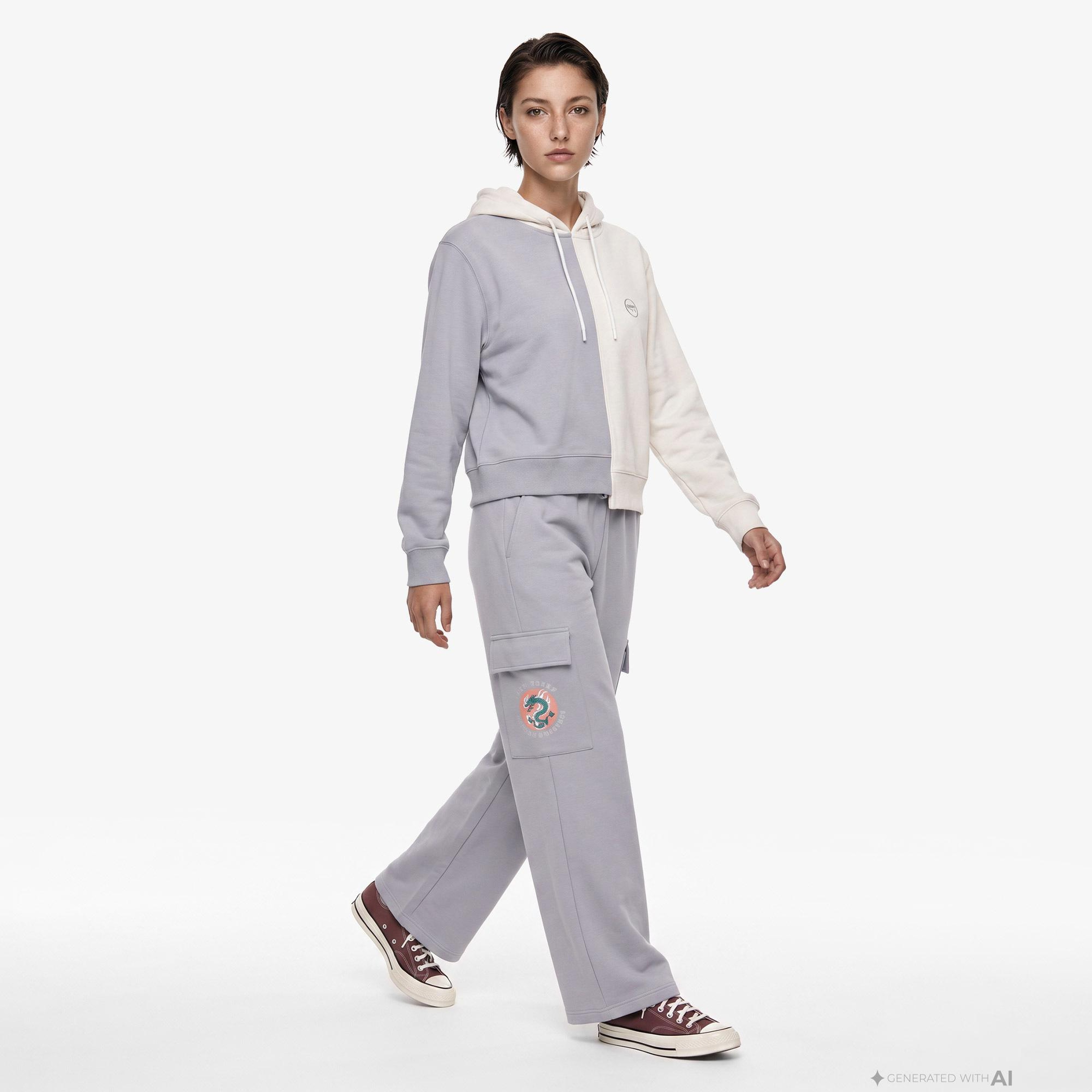 UNITED4 Regular Fit Kadın Gri Sweatshirt