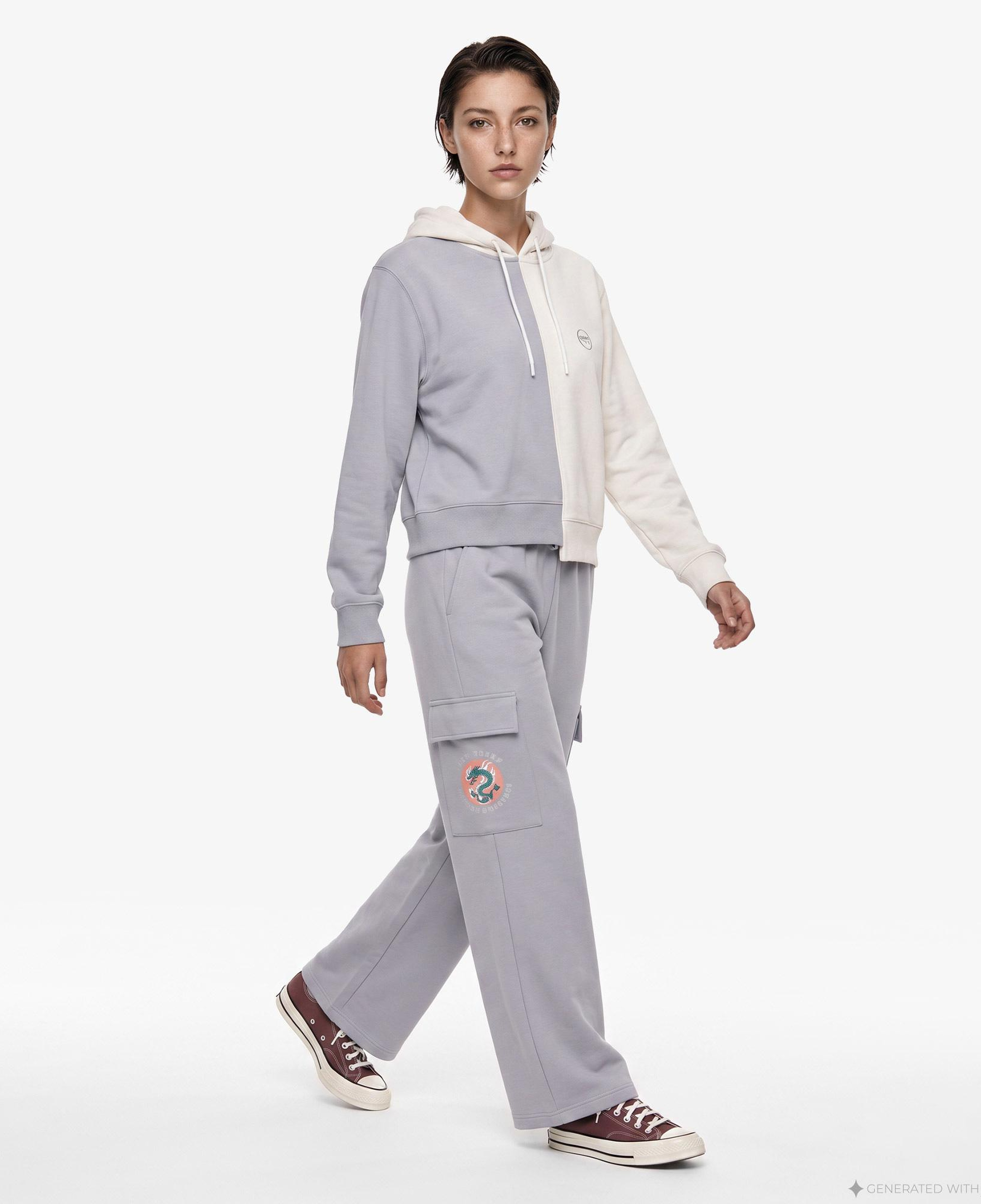 UNITED4 Regular Fit Kadın Gri Sweatshirt