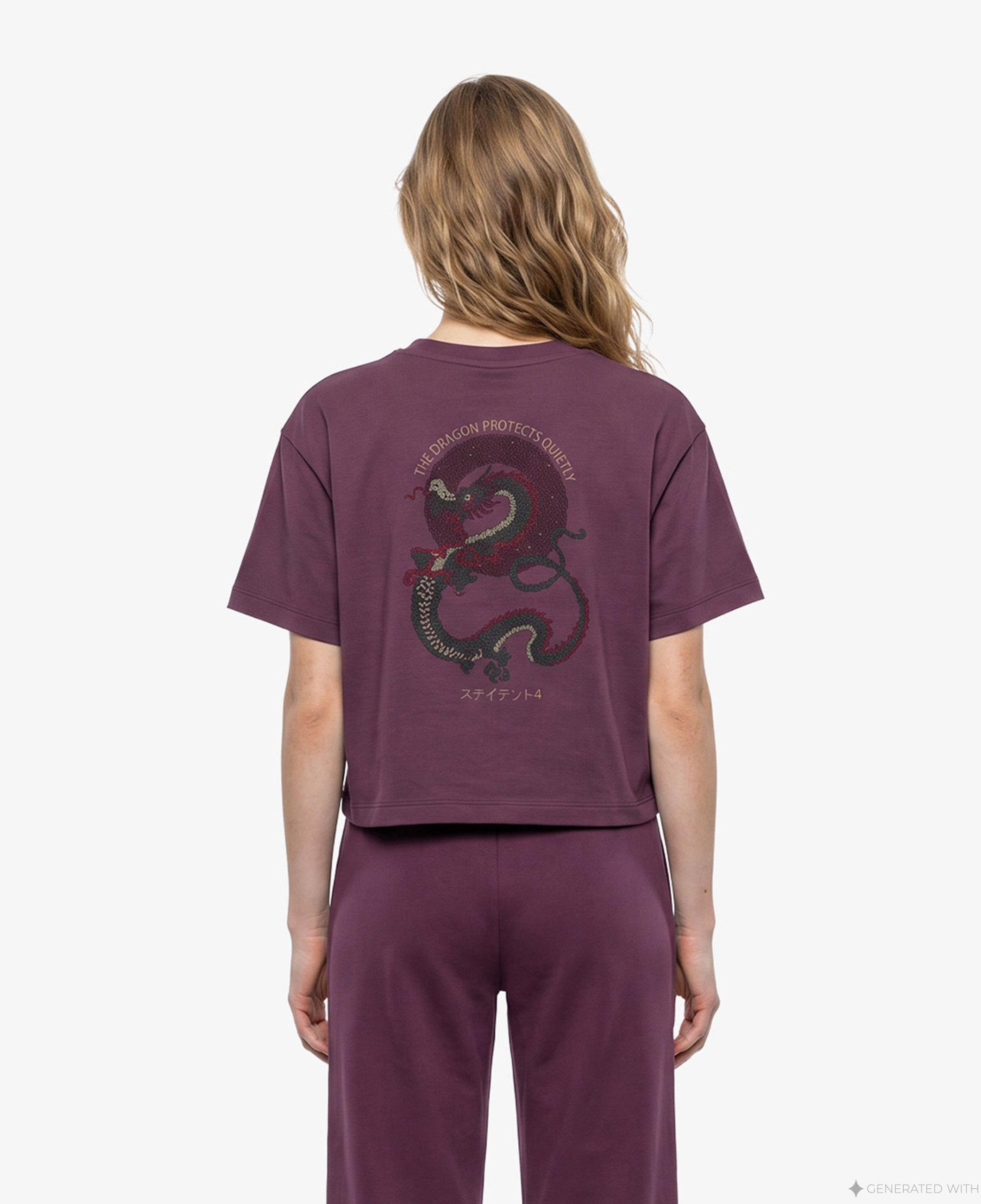 UNITED4 Regular Fit Kadın Bordo T-Shirt