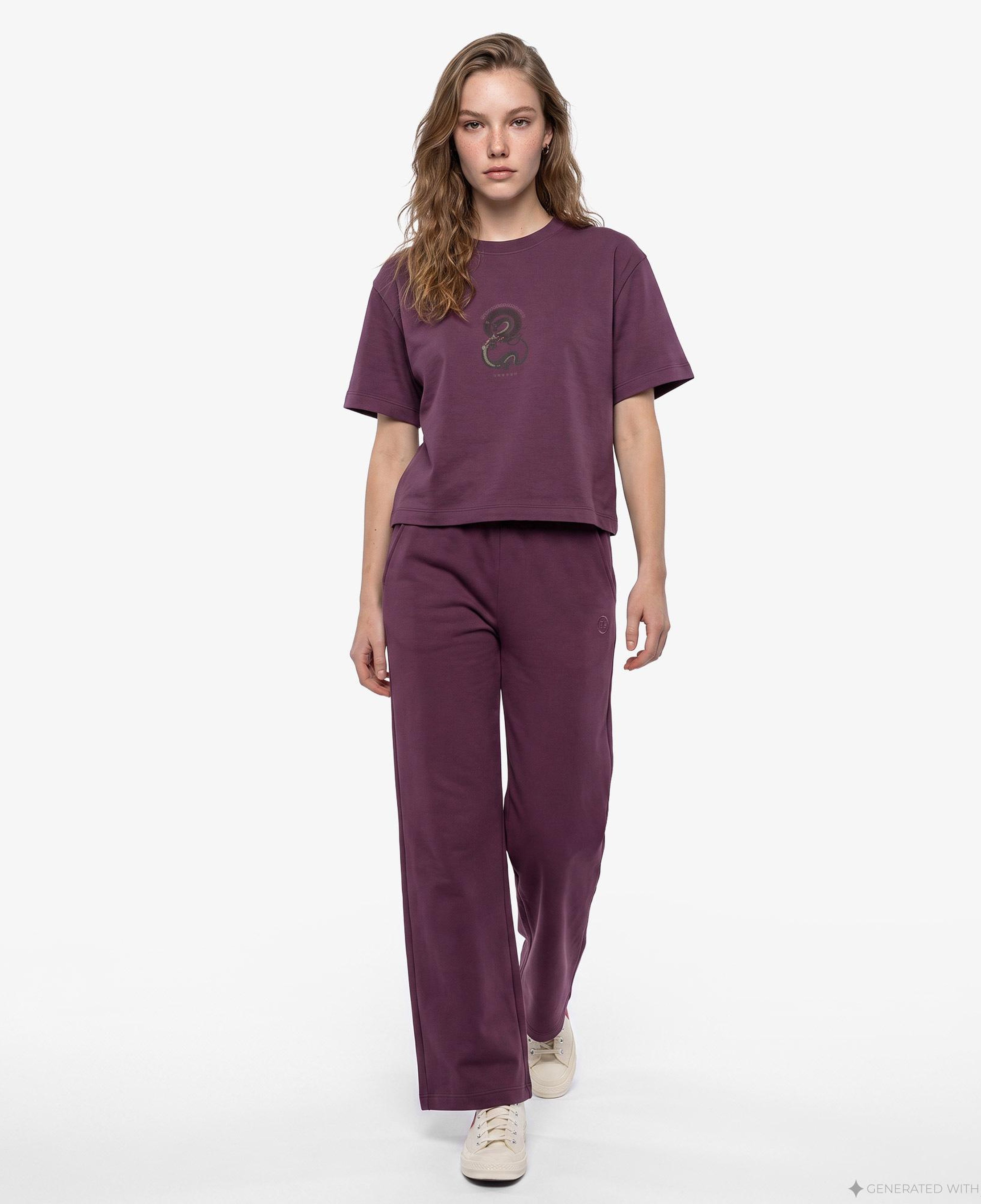 UNITED4 Regular Fit Kadın Bordo T-Shirt