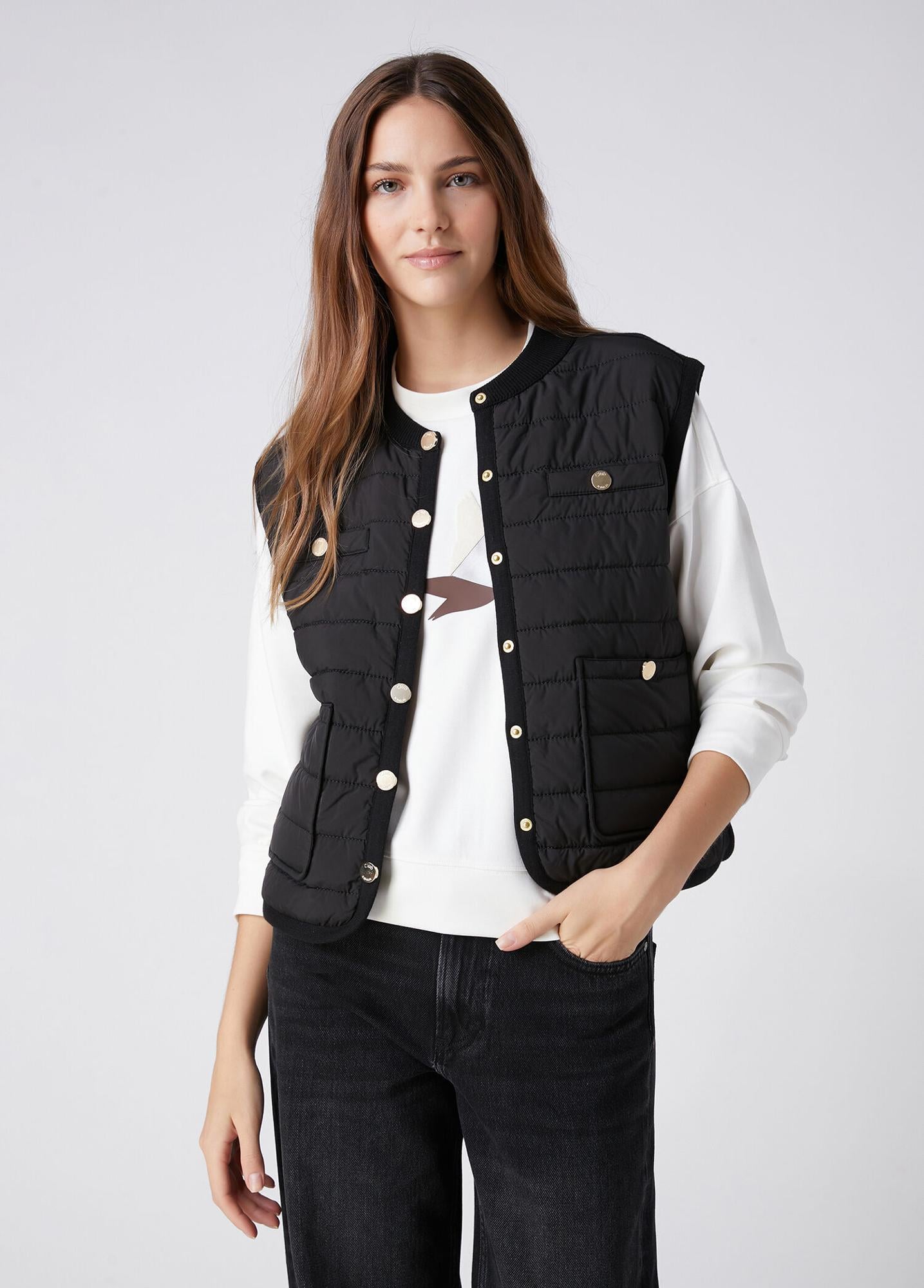 Beymen Club Kadın Siyah Kapitoneli Bomber Yelek