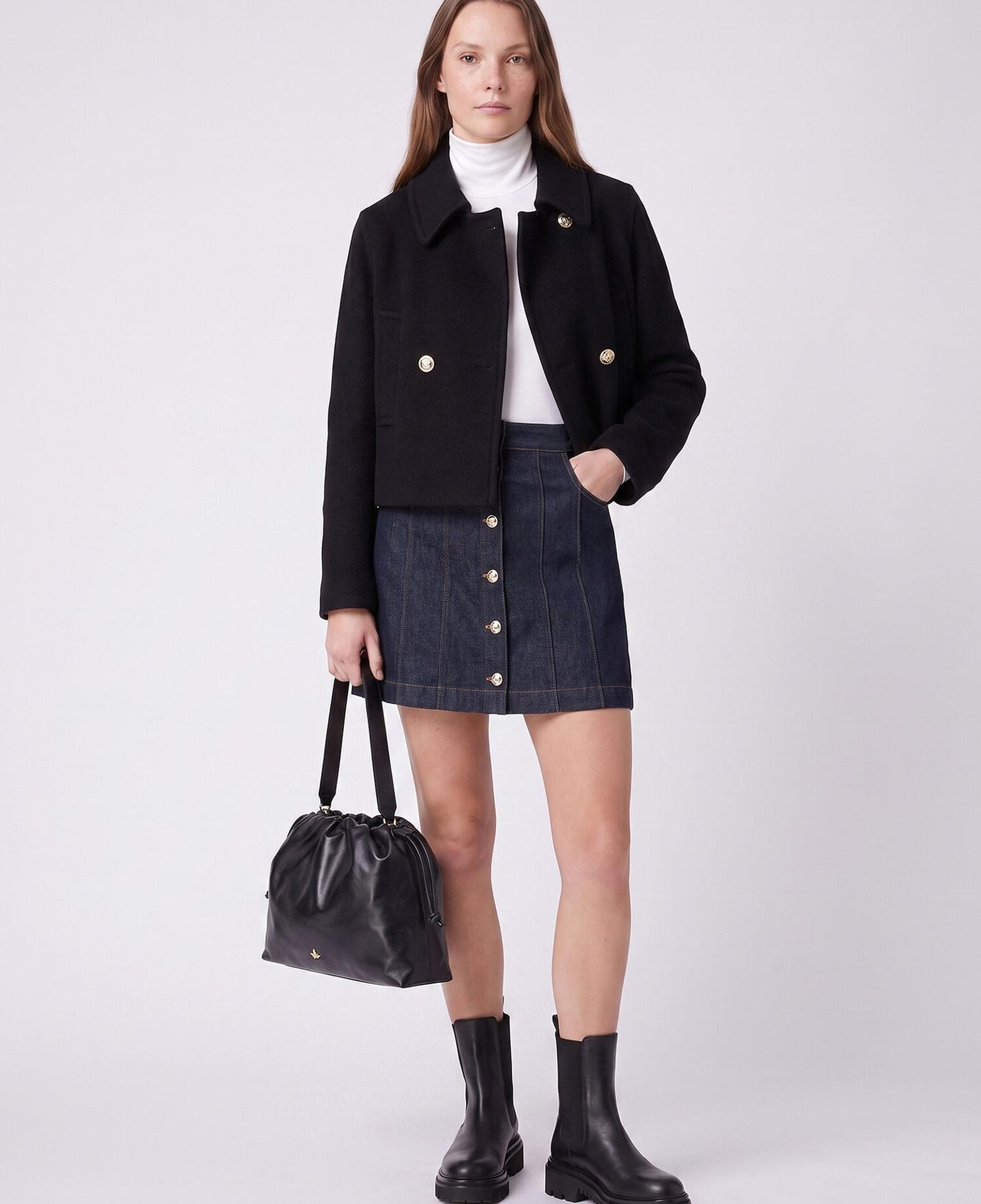 Beymen Club Kadın Siyah Yün Crop Ceket