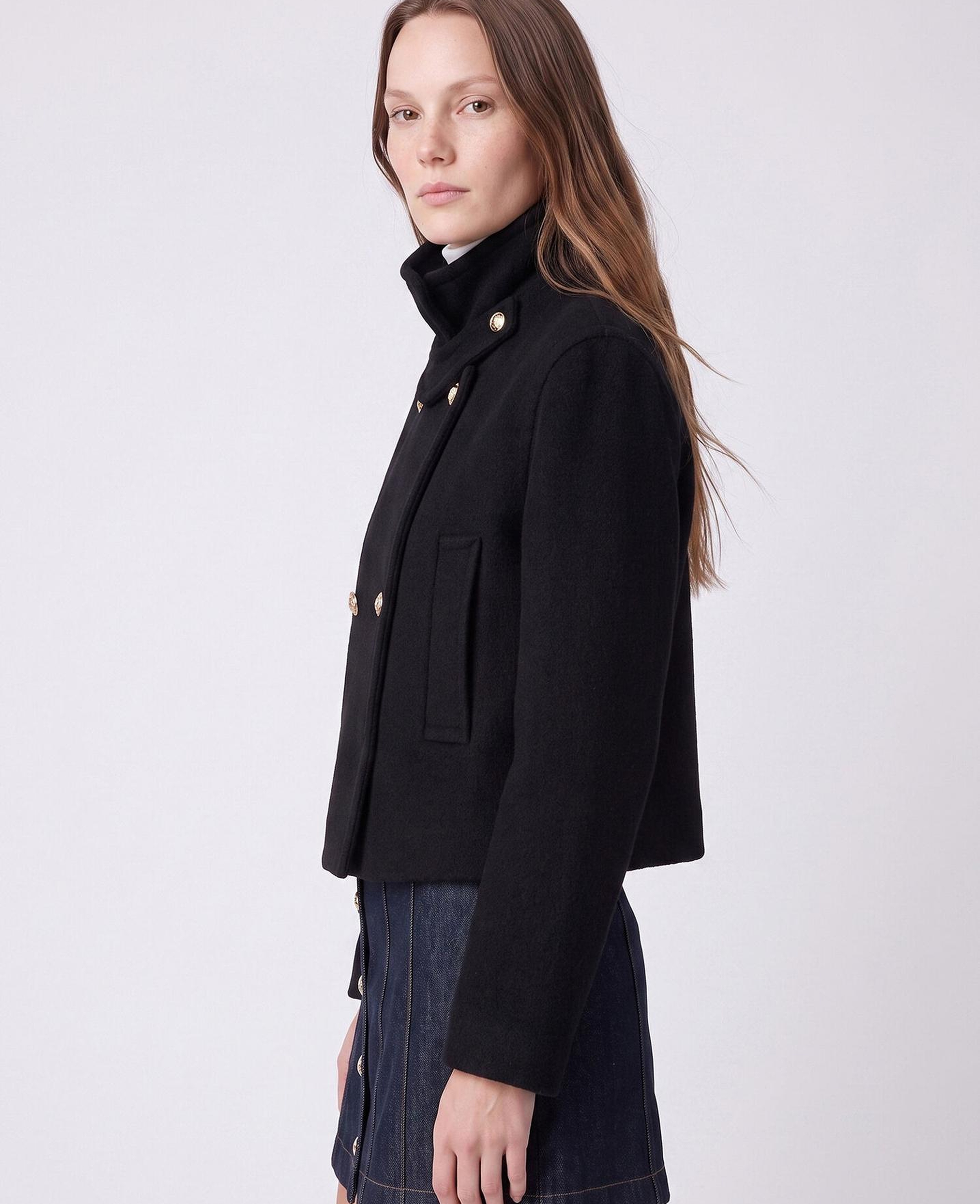 Beymen Club Kadın Siyah Yün Crop Ceket
