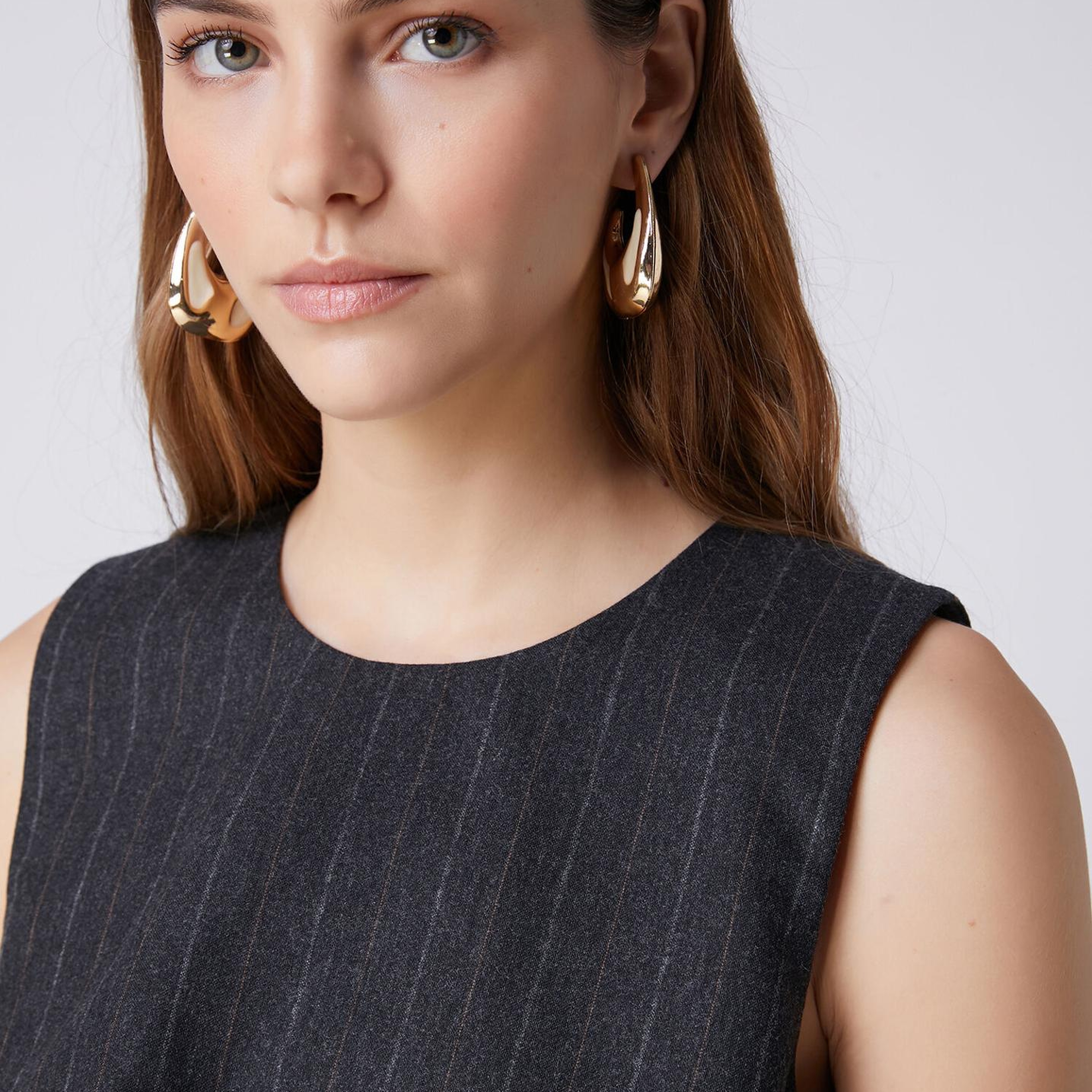 Beymen Club Kadın Gold Beyaz Mineli Oval Küpe