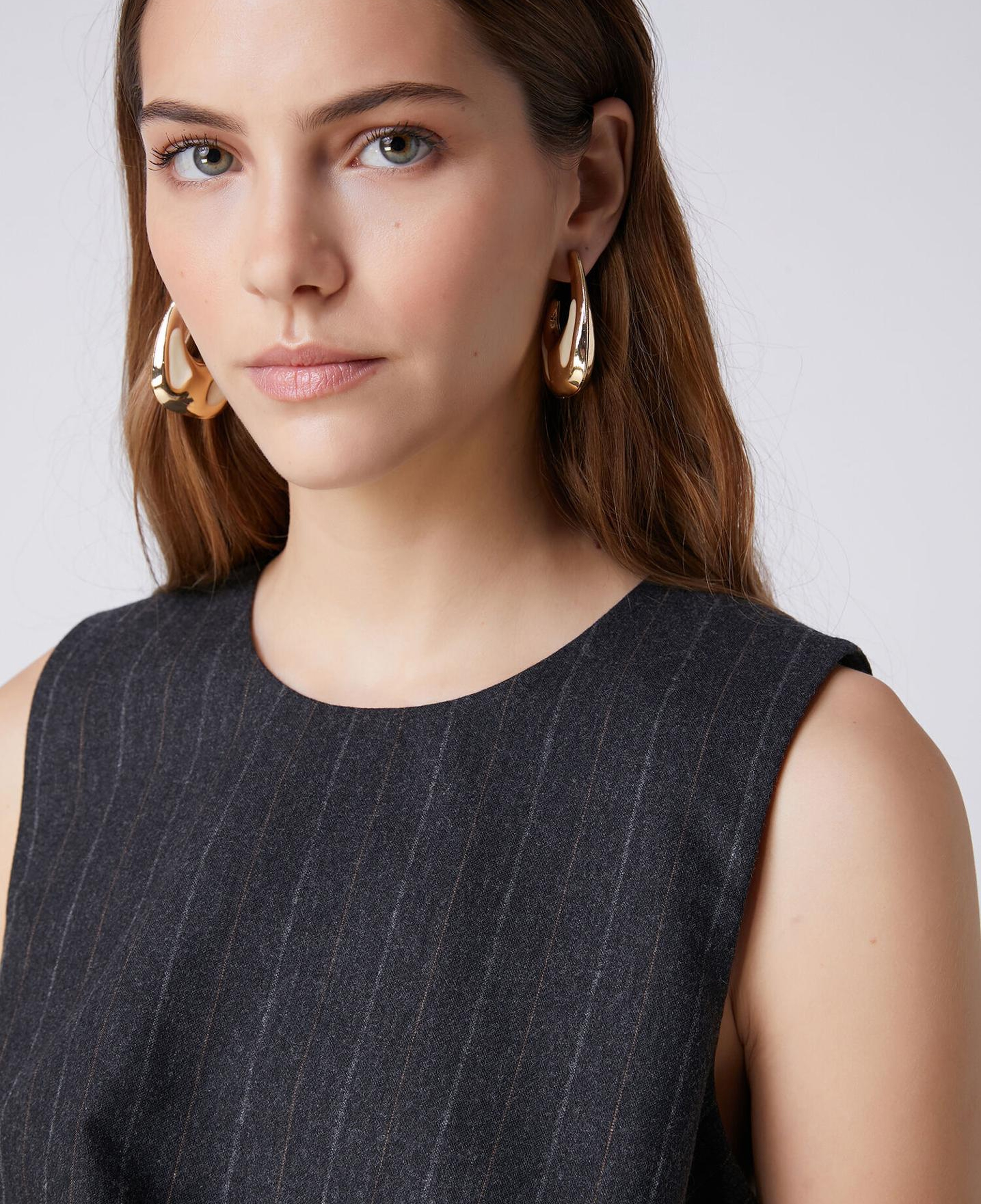 Beymen Club Kadın Gold Beyaz Mineli Oval Küpe