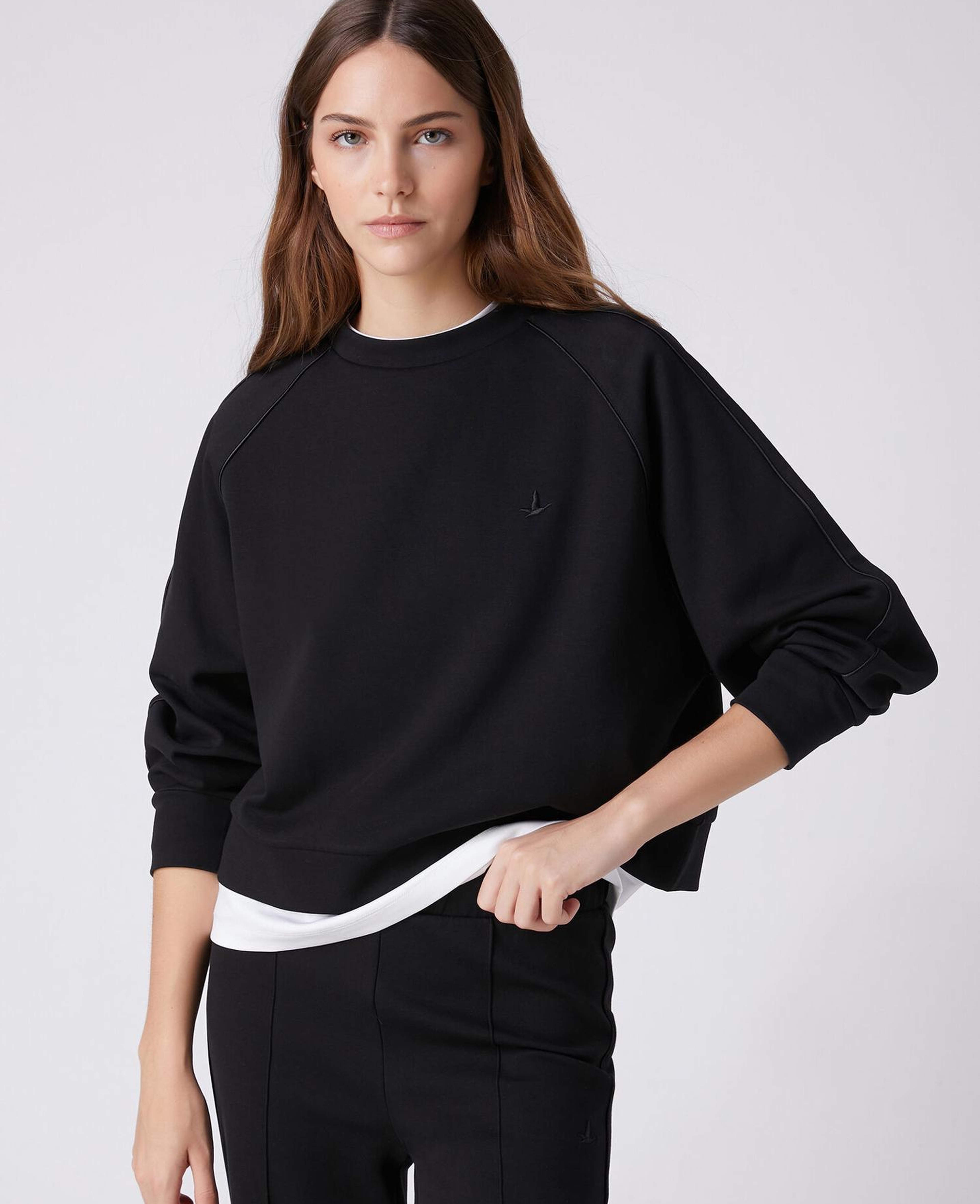 Beymen Club Kadın Siyah Biye Detaylı Sweatshirt