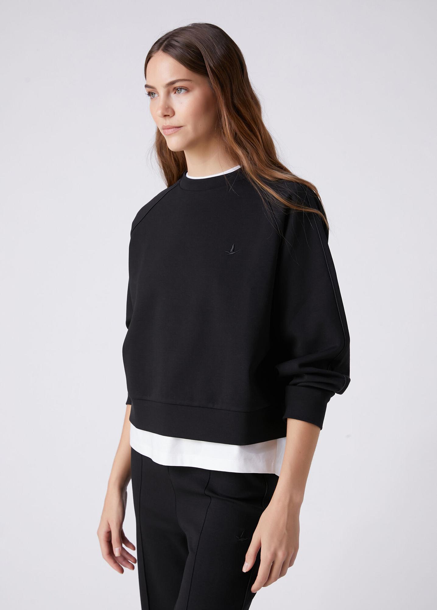 Beymen Club Kadın Siyah Biye Detaylı Sweatshirt