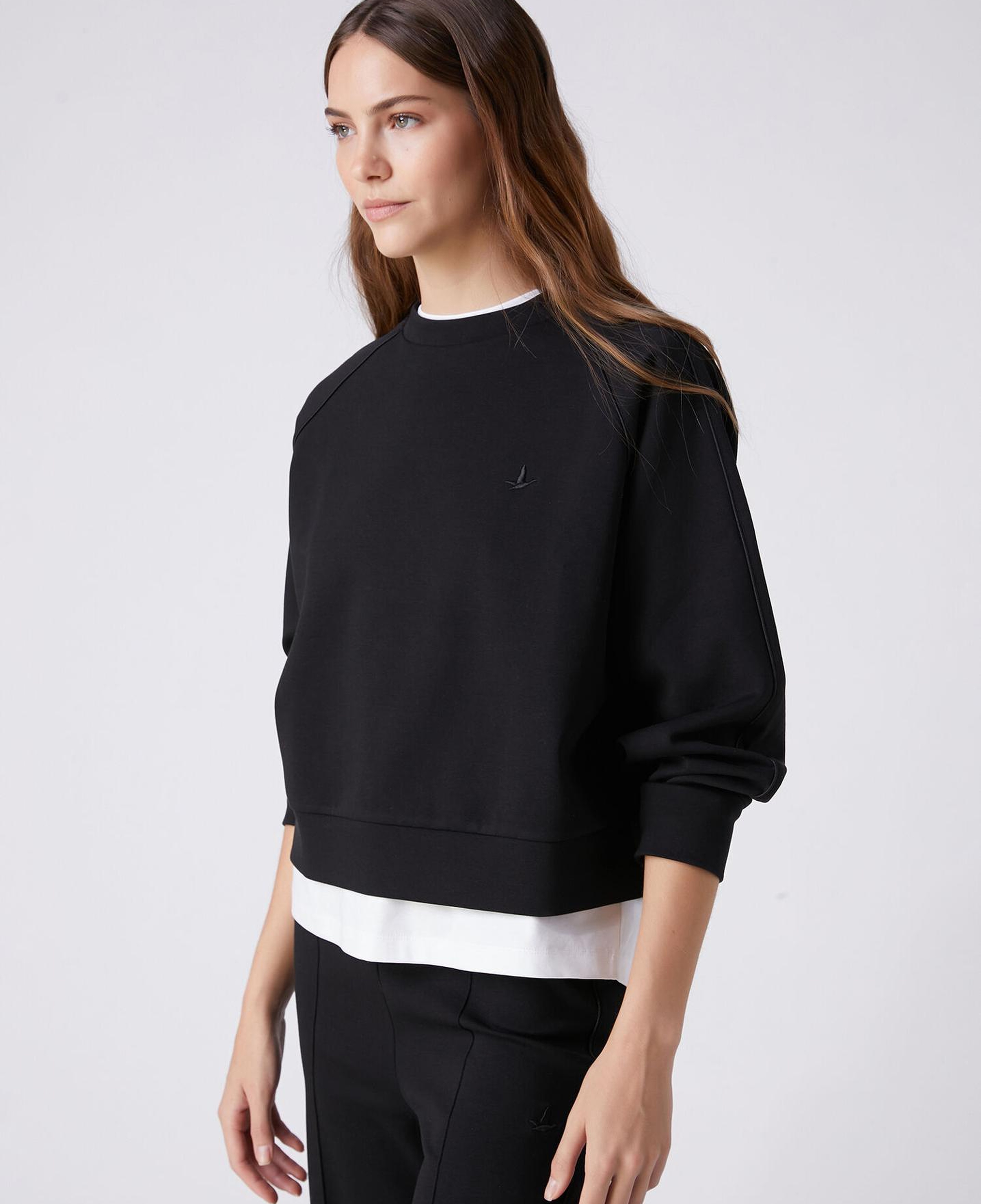 Beymen Club Kadın Siyah Biye Detaylı Sweatshirt