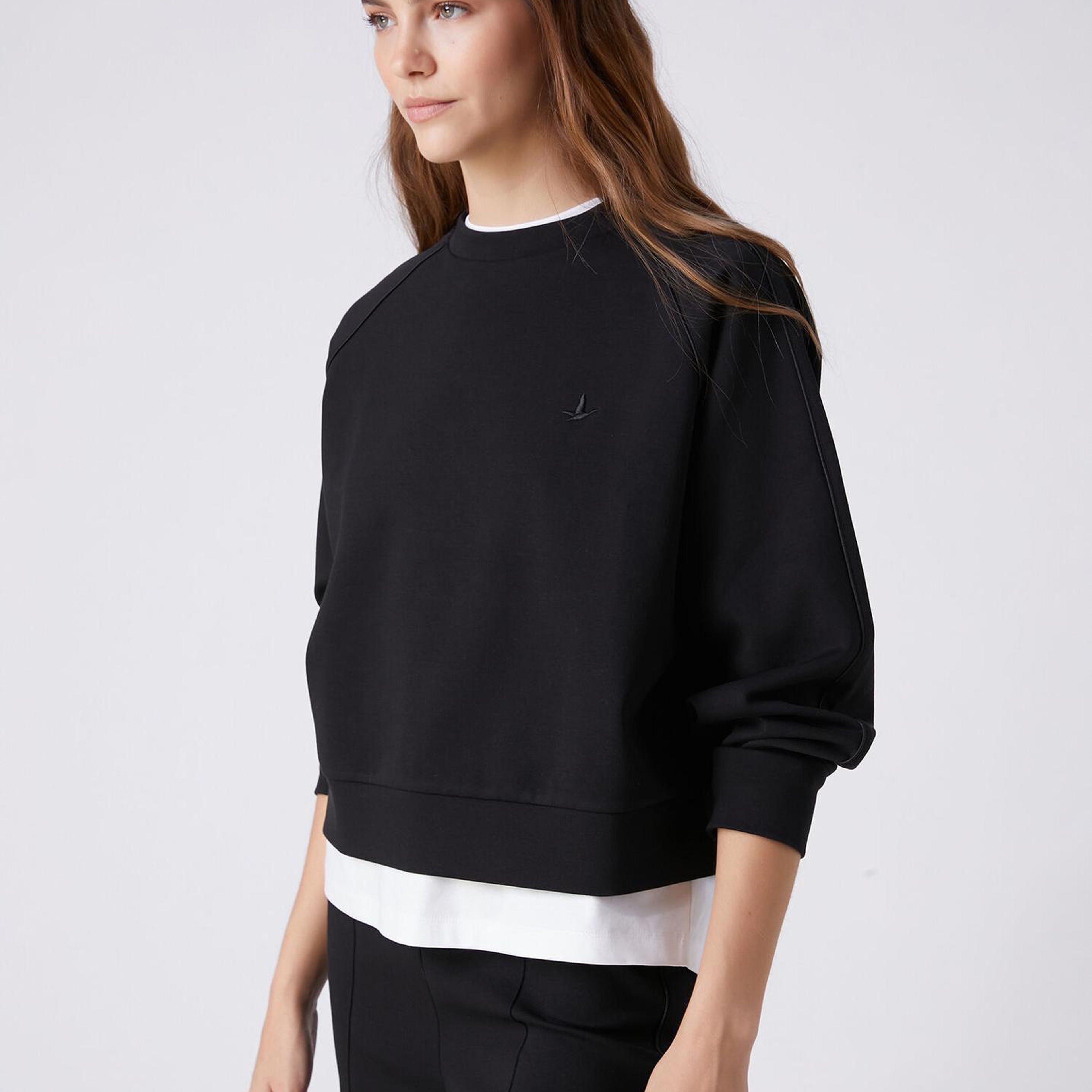 Beymen Club Kadın Siyah Biye Detaylı Sweatshirt