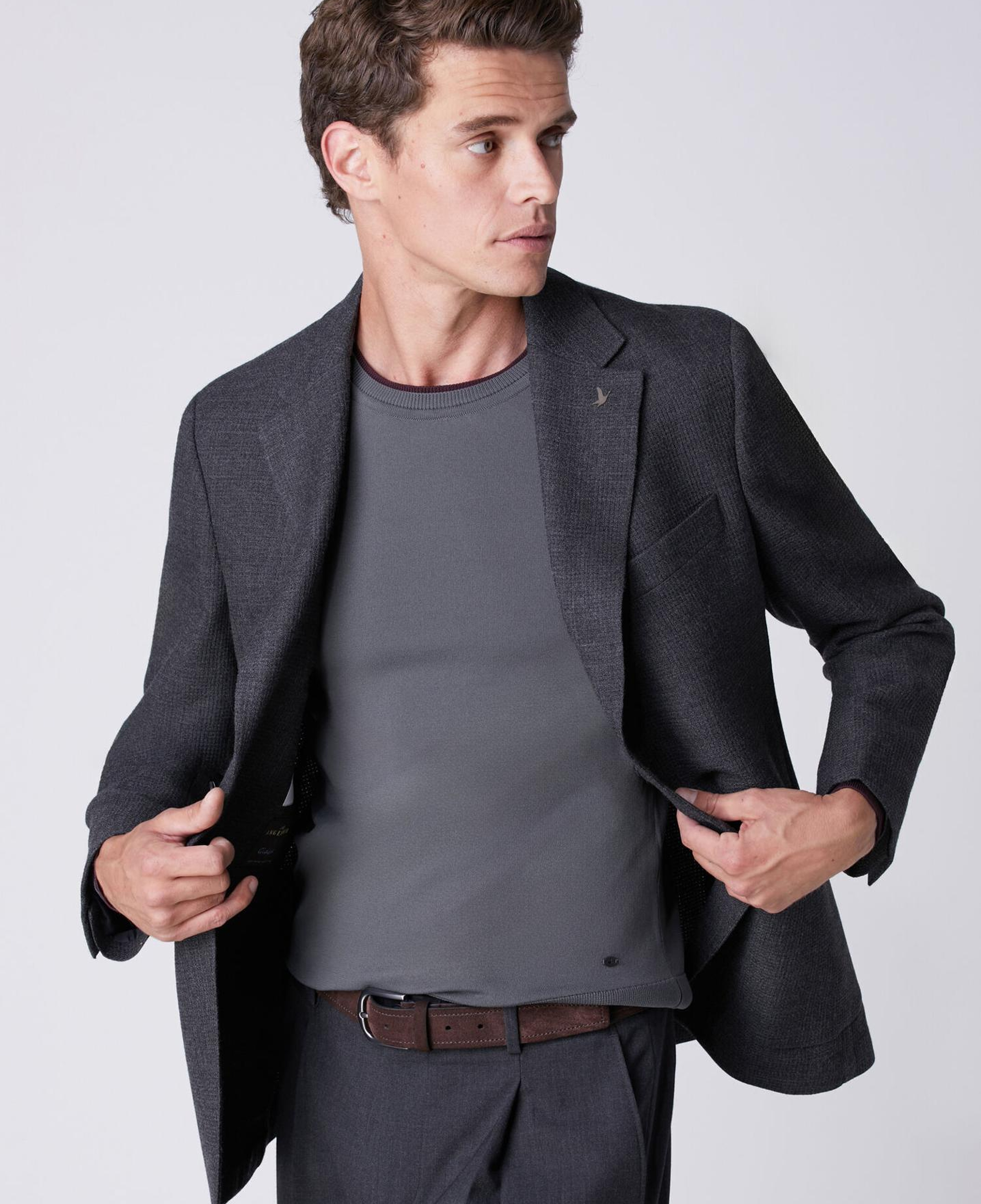 Beymen Club Erkek Antrasit Armürlü Yün Blazer