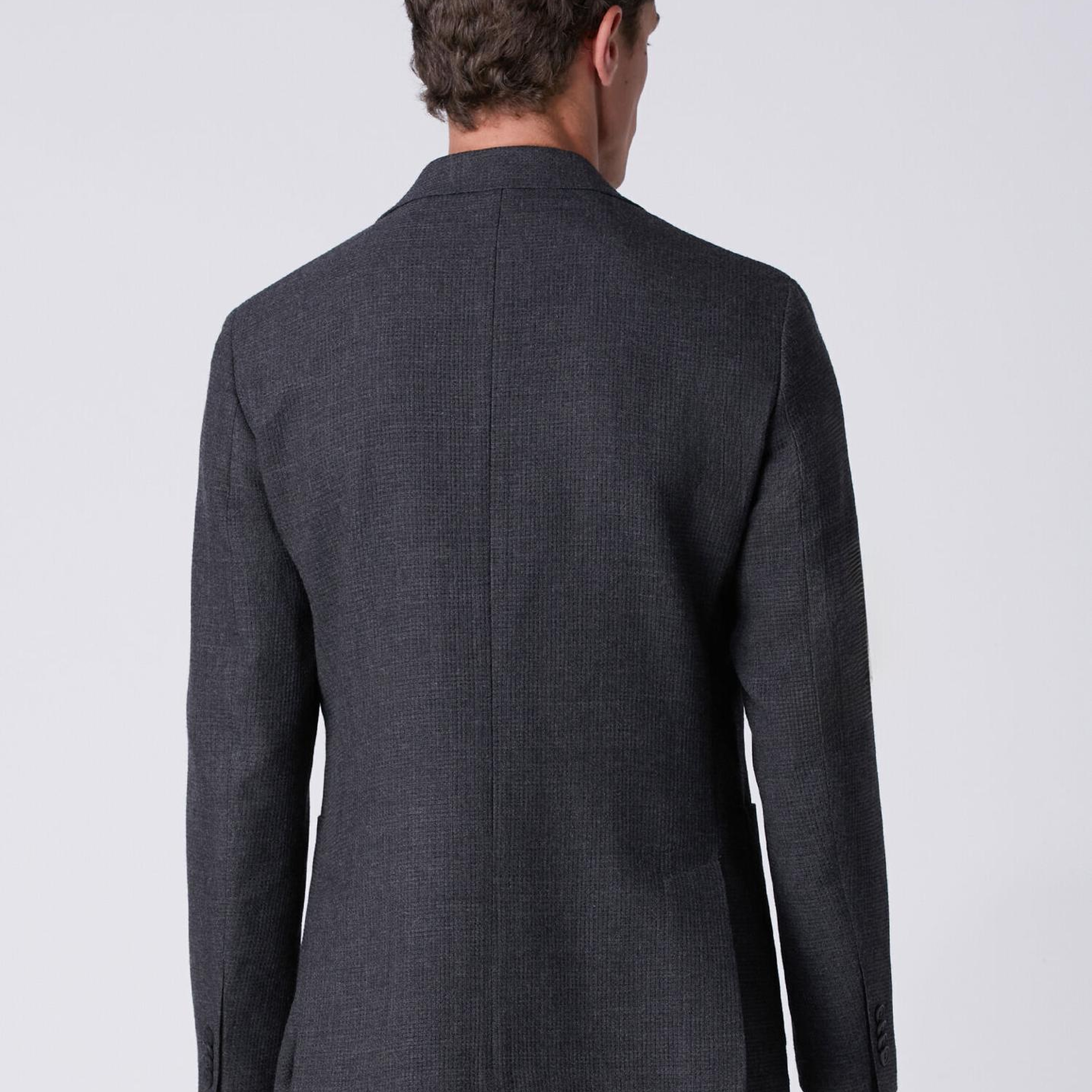 Beymen Club Erkek Antrasit Armürlü Yün Blazer