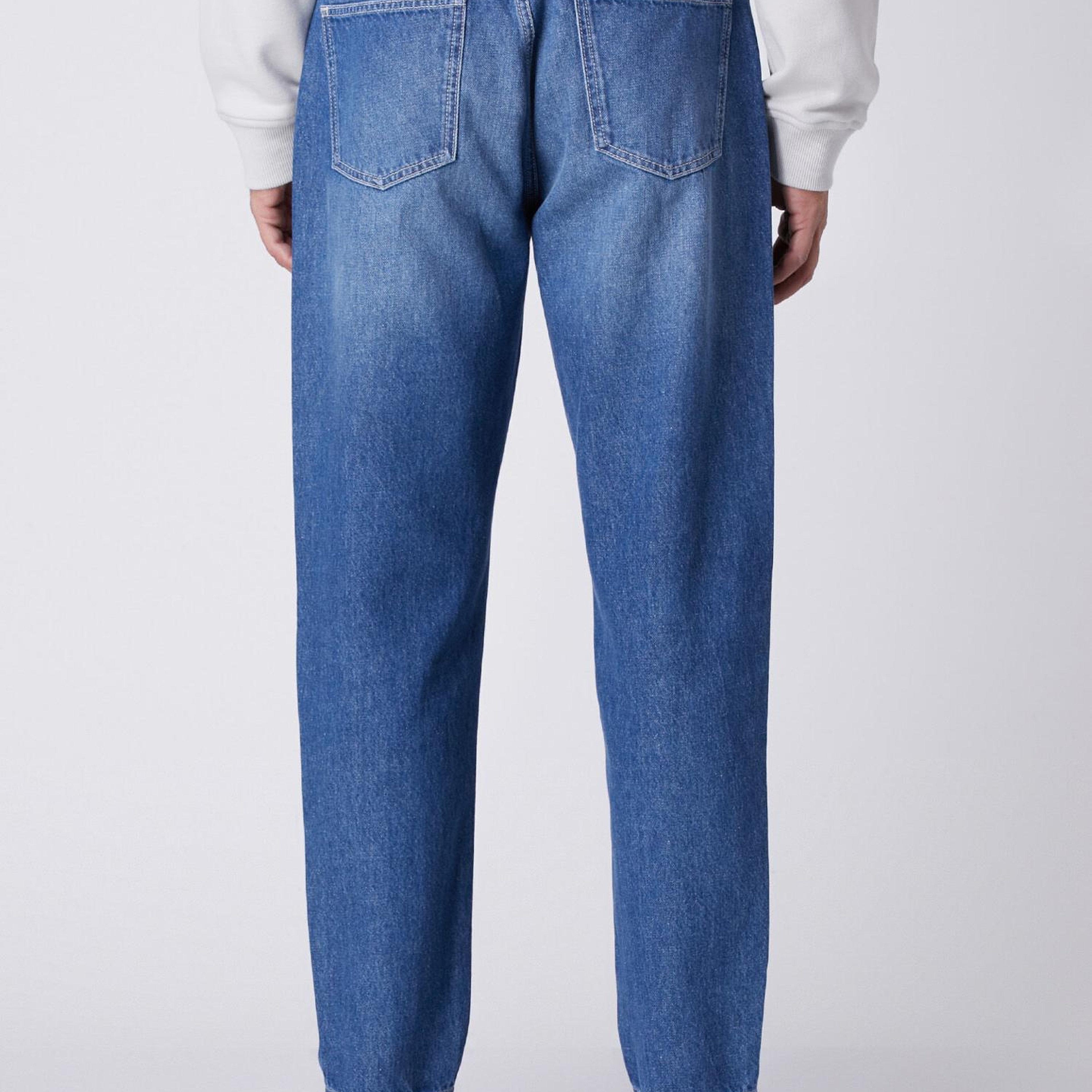 Beymen Club Erkek Loose Fit Açık Mavi Orta Yıkamalı Jean Pantolon