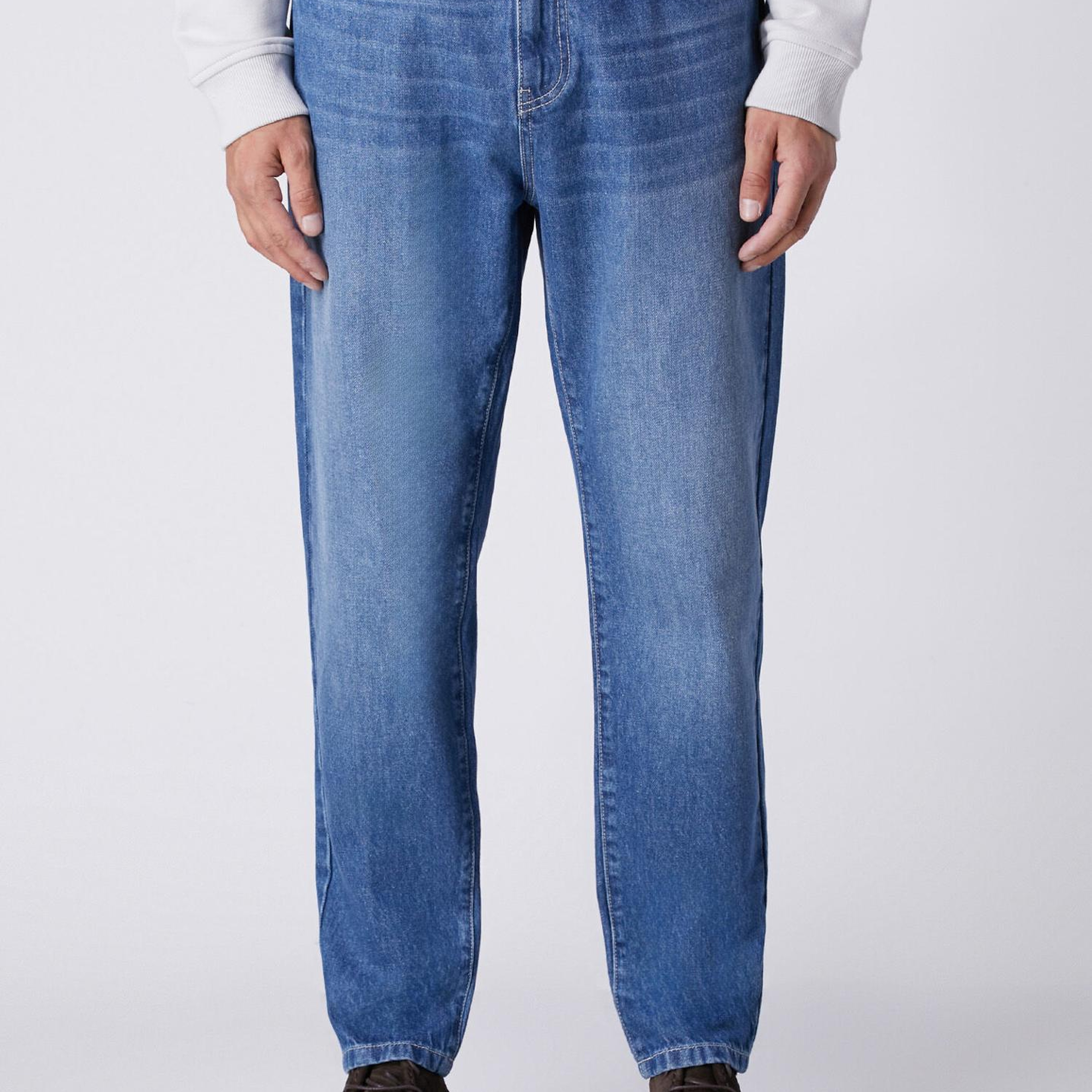 Beymen Club Erkek Loose Fit Açık Mavi Orta Yıkamalı Jean Pantolon