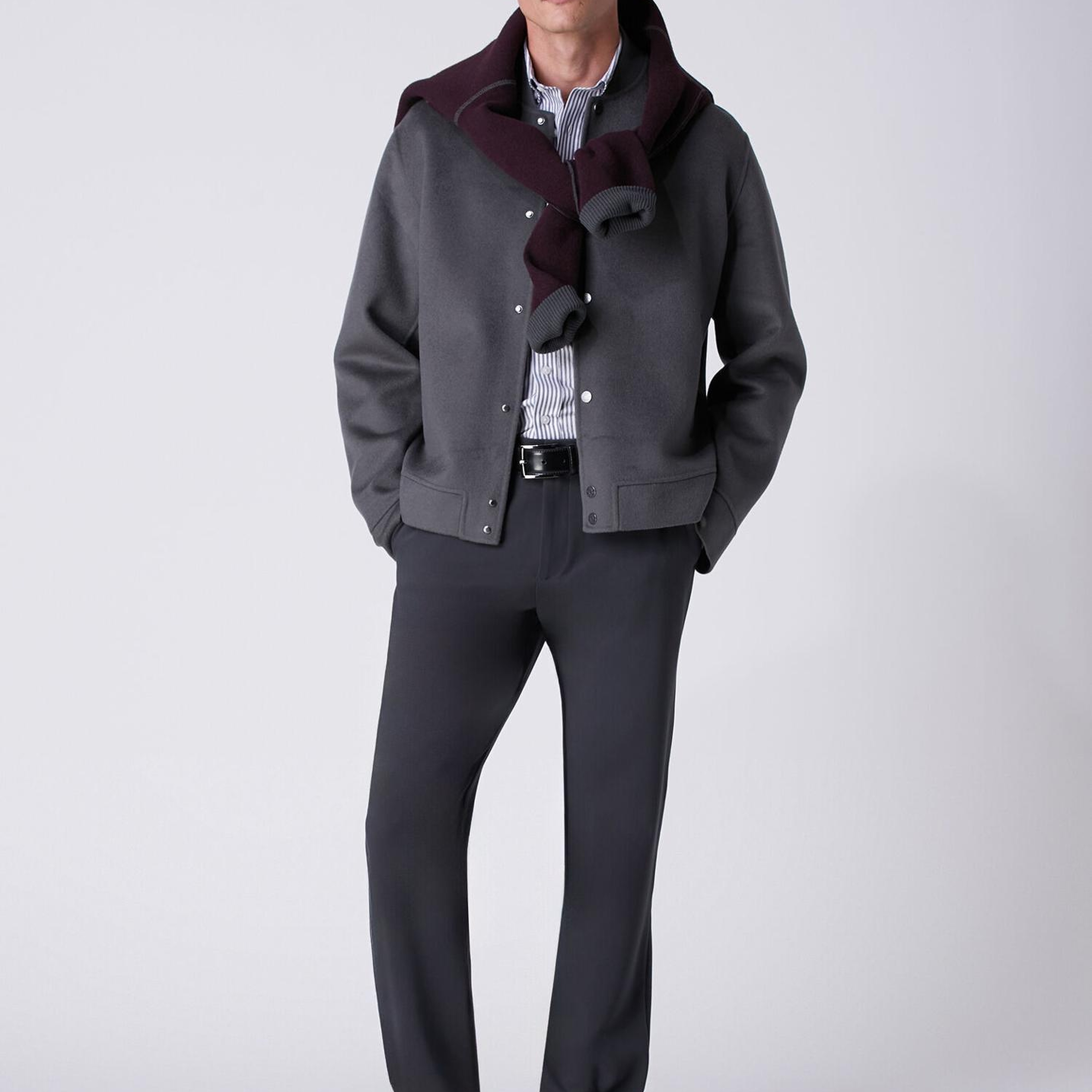 Beymen Club Erkek Comfort Fit Lacivert Beyaz Çizgili Oxford Gömlek