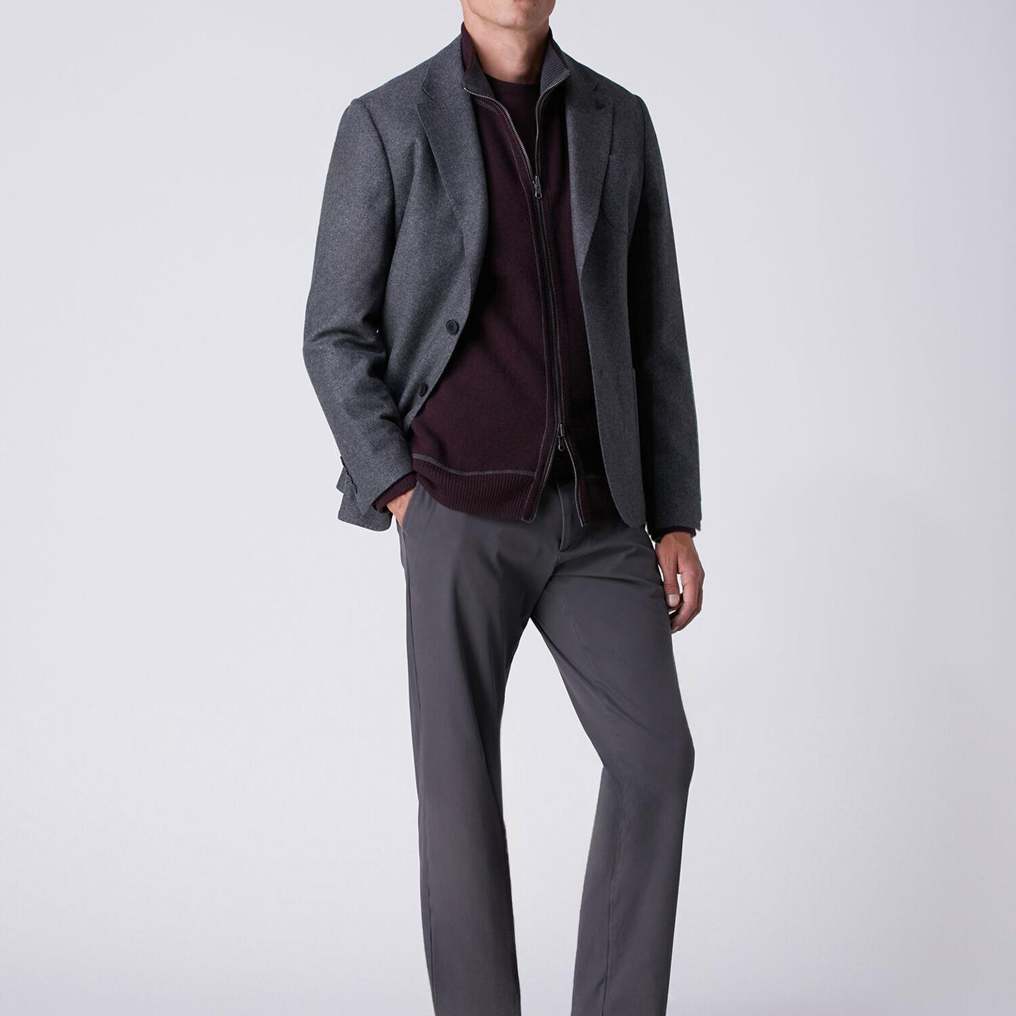 Beymen Club Erkek Gri Yün Kaşe Ceket