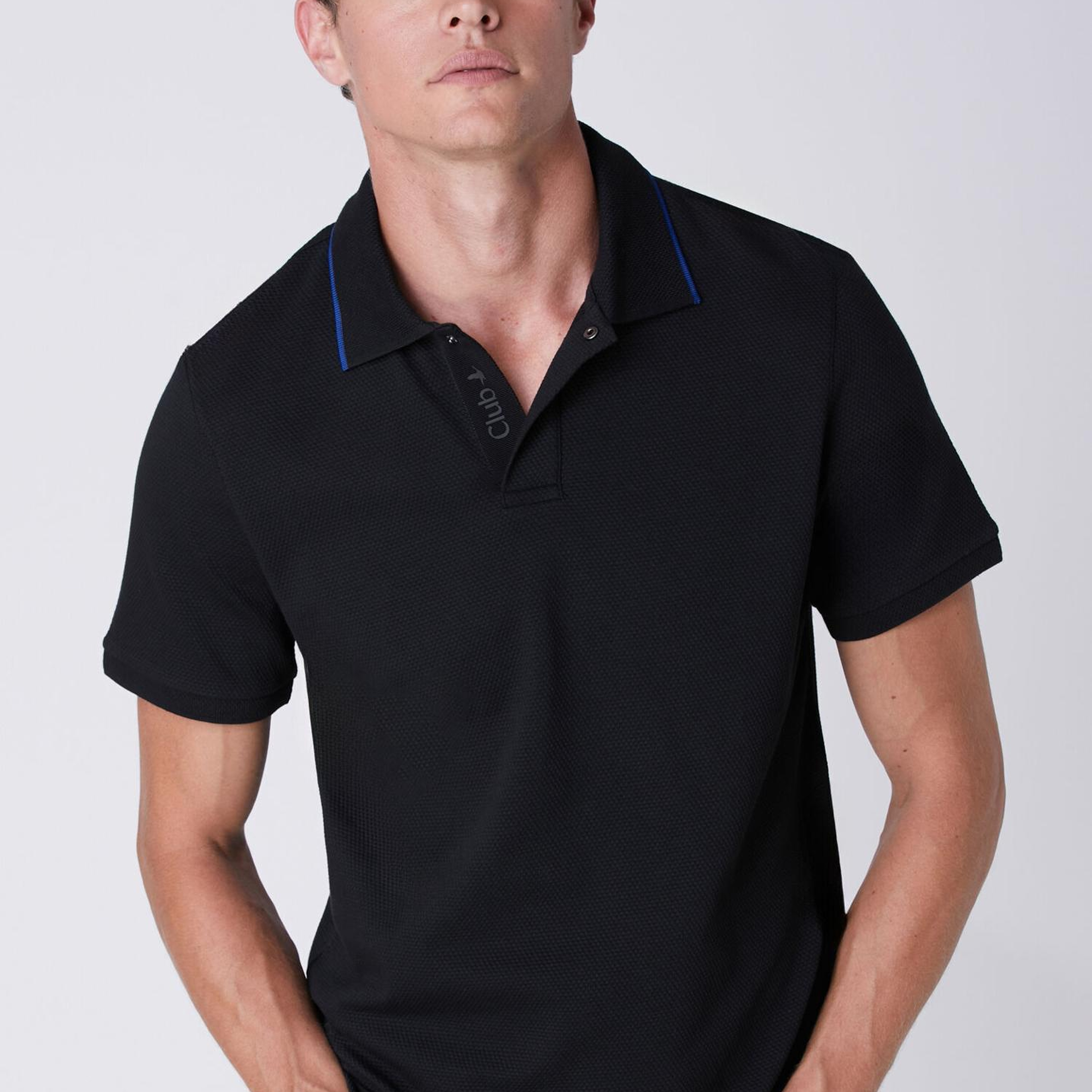 Beymen Club Erkek Comfort Fit Siyah Polo Yaka Petek Dokulu T-shirt