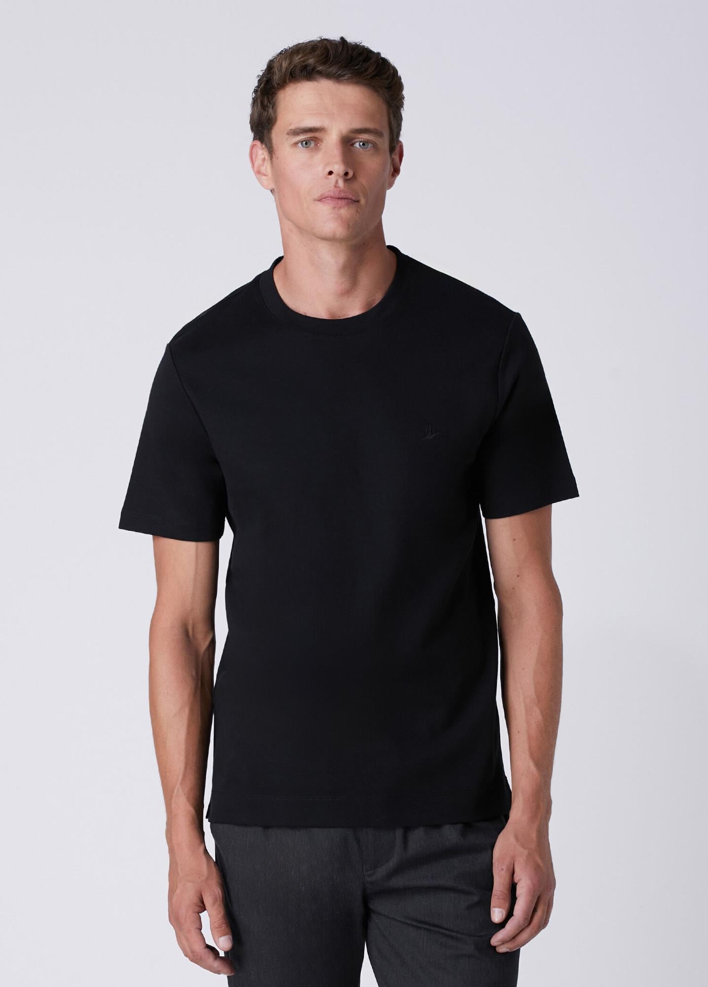 Beymen Club Erkek Basic Fit Siyah Compact Jersey T-shirt