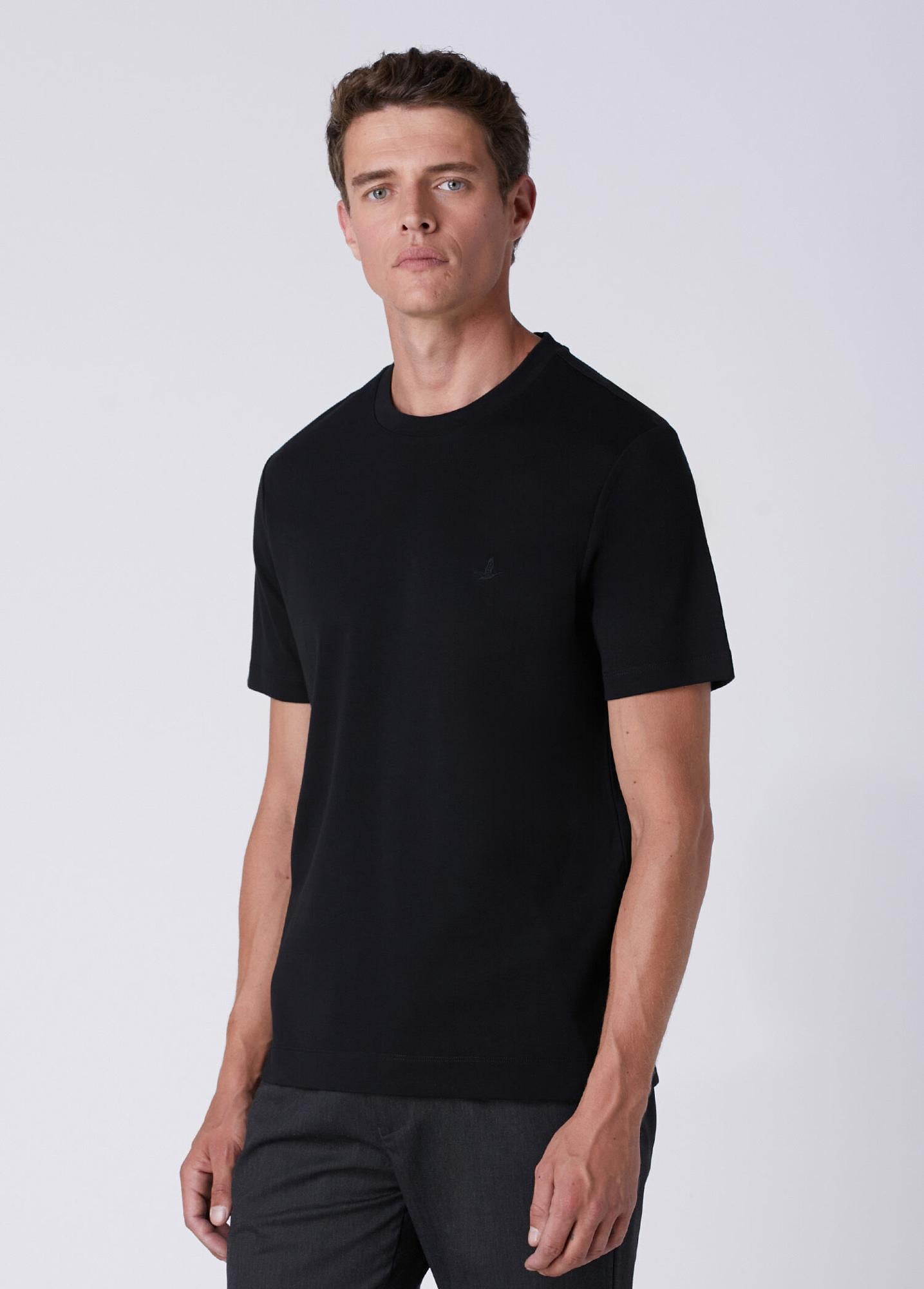Beymen Club Erkek Basic Fit Siyah Compact Jersey T-shirt
