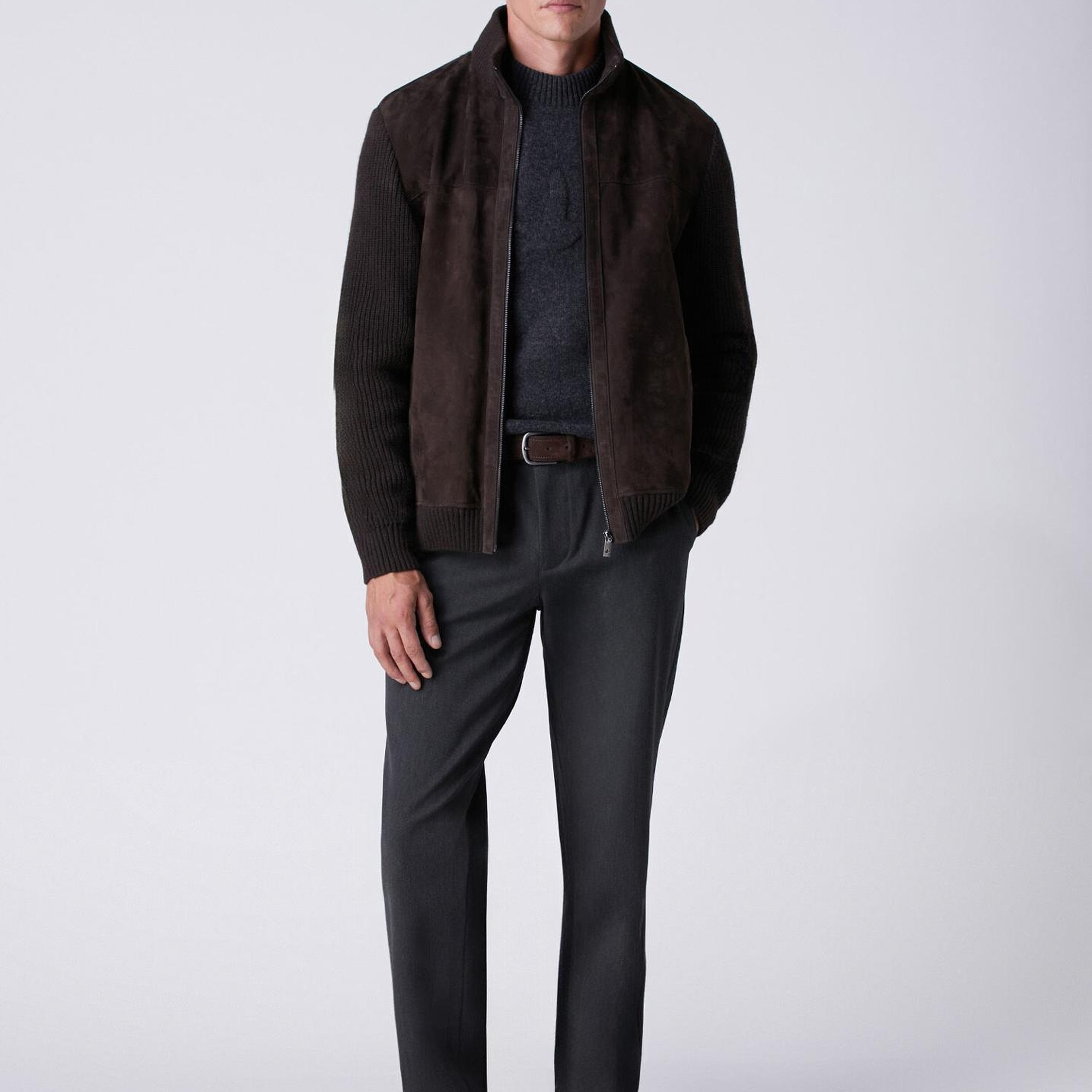 Beymen Club Erkek Regular Fit Gri Beli Kordonlu Twill Chino Pantolon