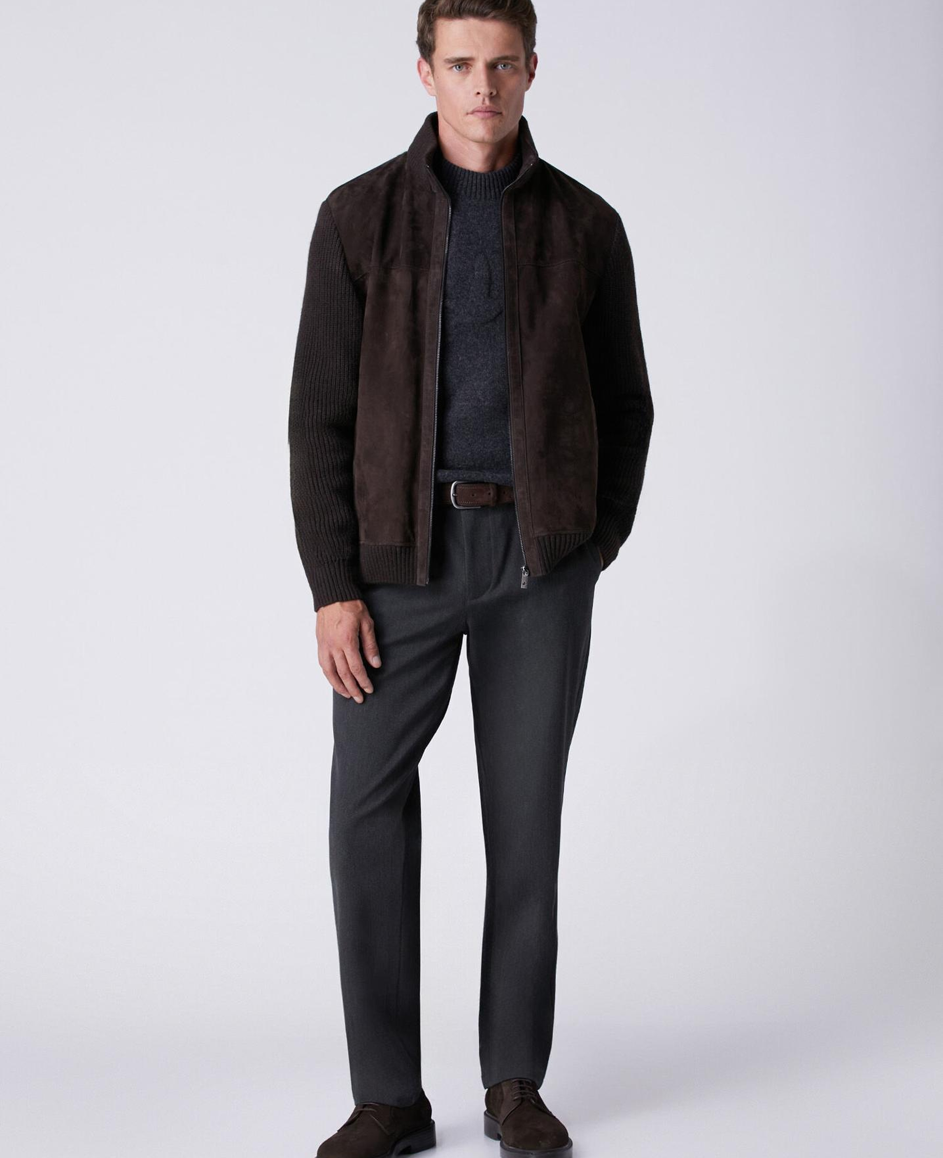 Beymen Club Erkek Regular Fit Gri Beli Kordonlu Twill Chino Pantolon