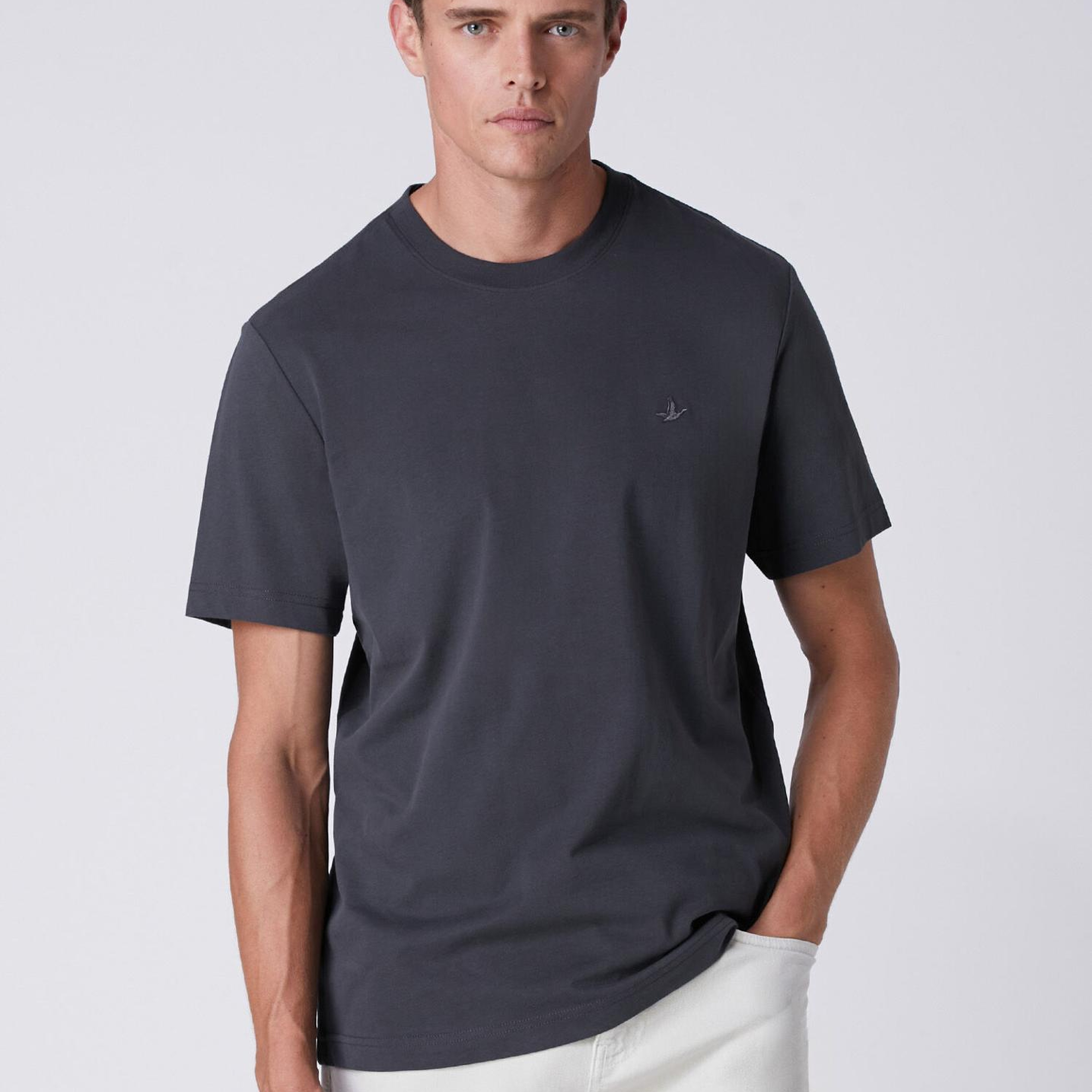 Beymen Club Erkek Relax Fit Antrasit Suprem T-shirt