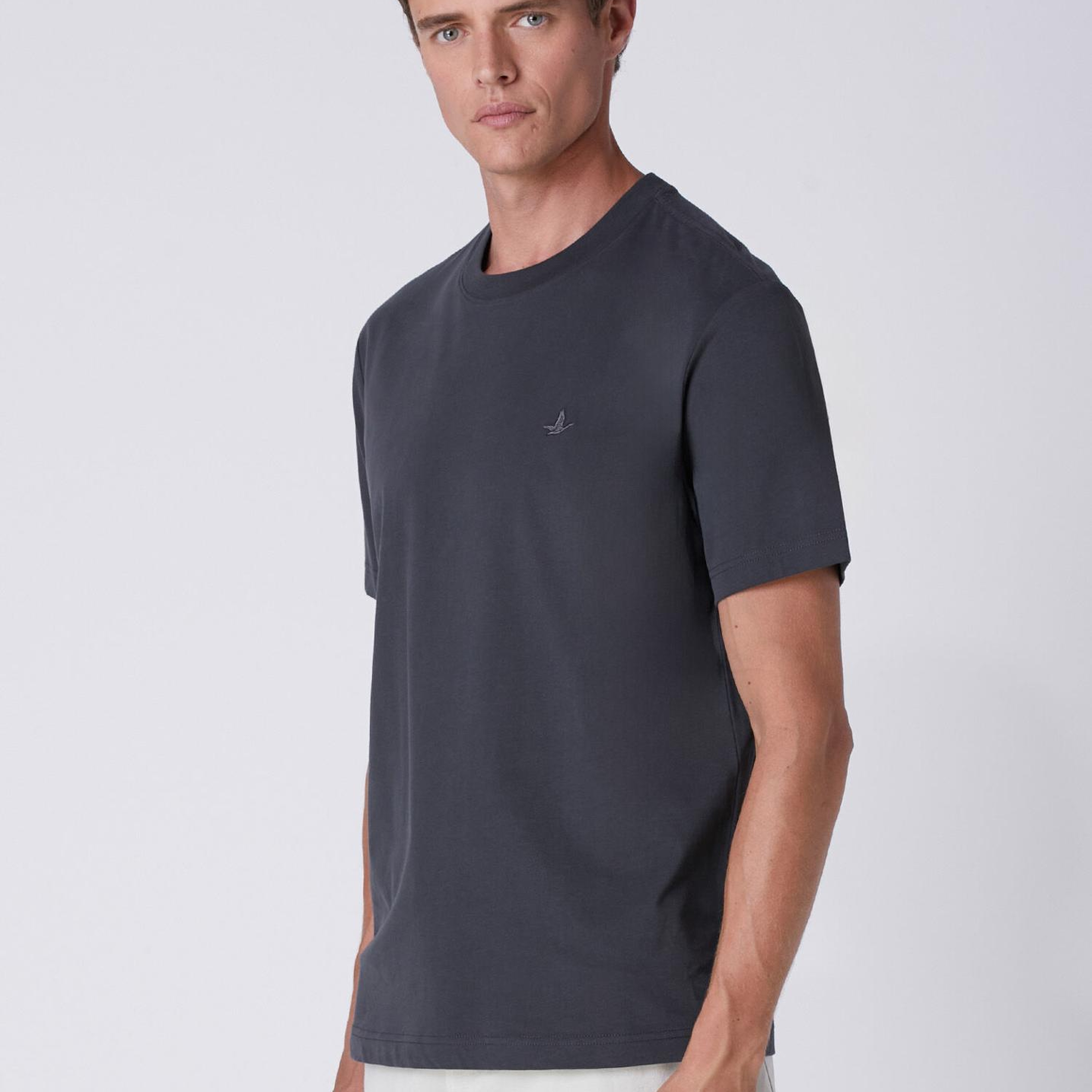 Beymen Club Erkek Relax Fit Antrasit Suprem T-shirt