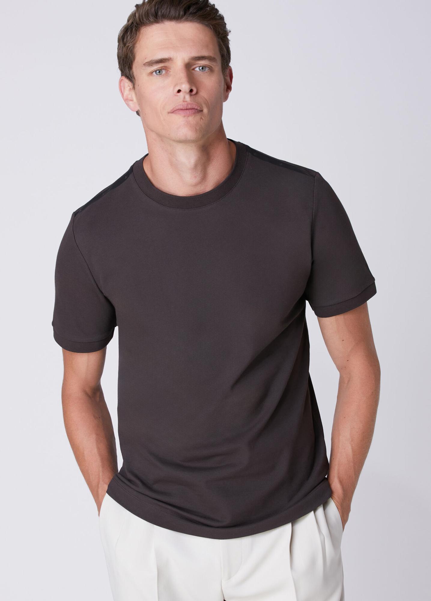 Beymen Club Erkek Basic Fit Kahverengi Omzu Kaz Fleksi Detay T-shirt