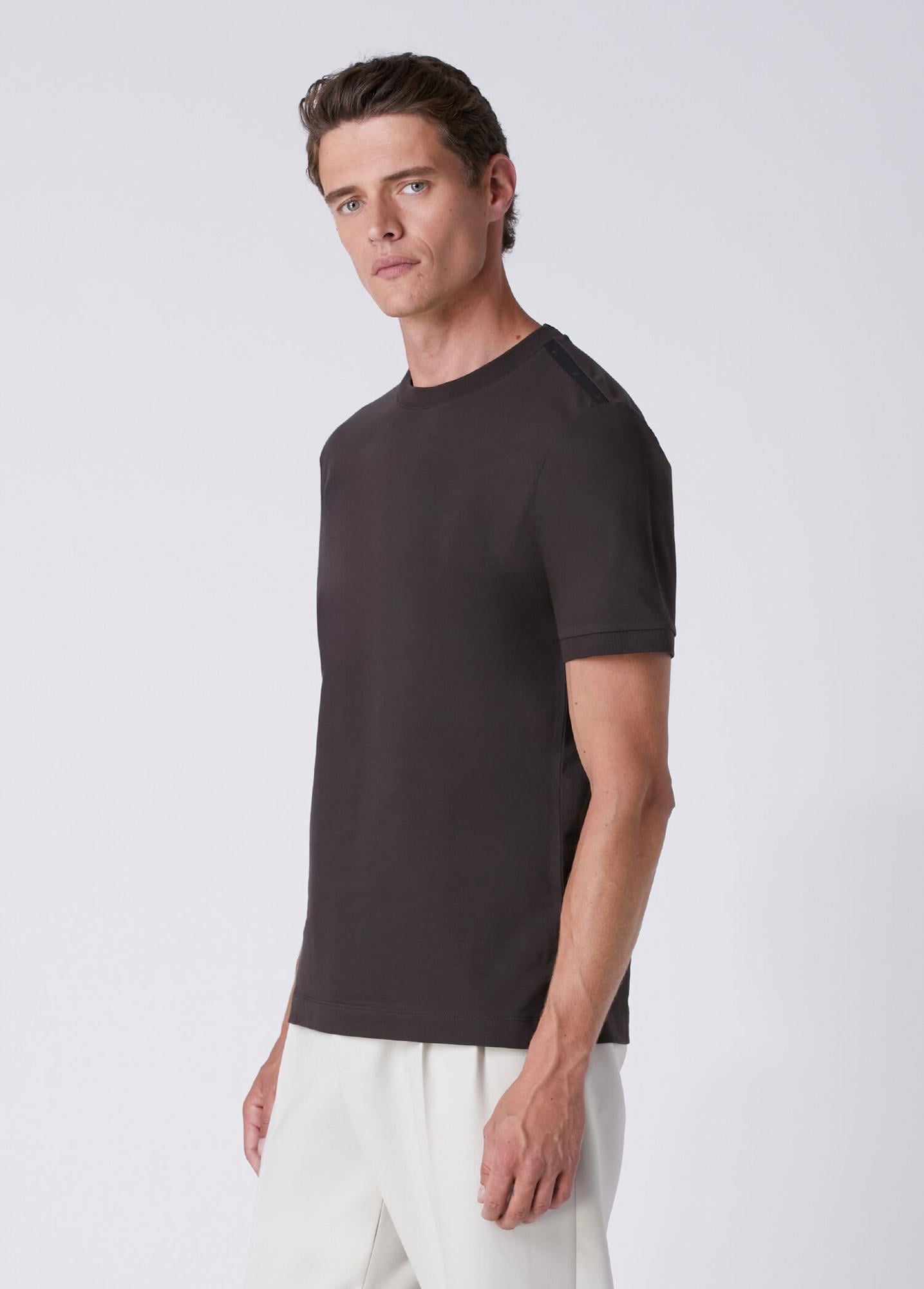 Beymen Club Erkek Basic Fit Kahverengi Omzu Kaz Fleksi Detay T-shirt
