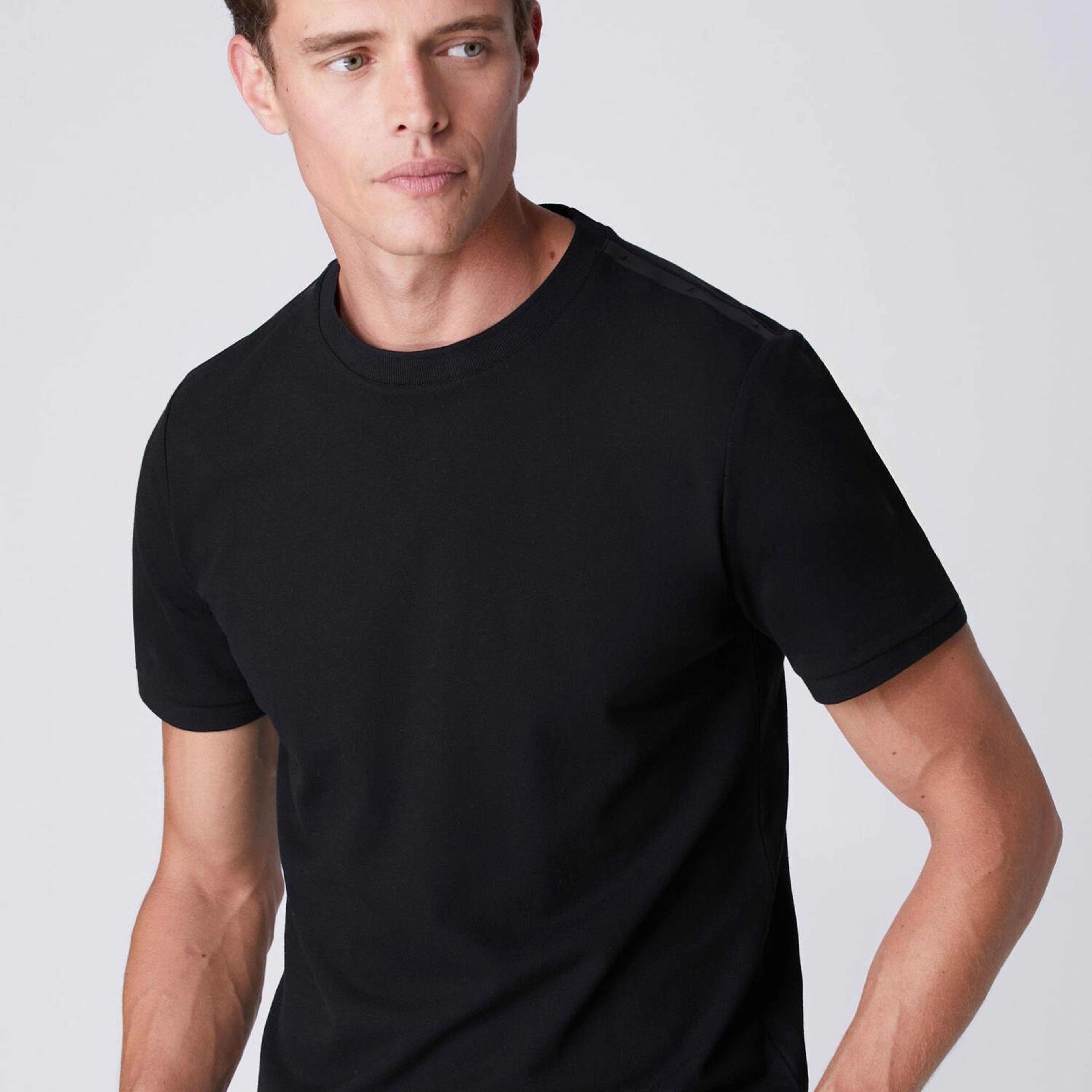 Beymen Club Erkek Basic Fit Siyah Pike T-shirt