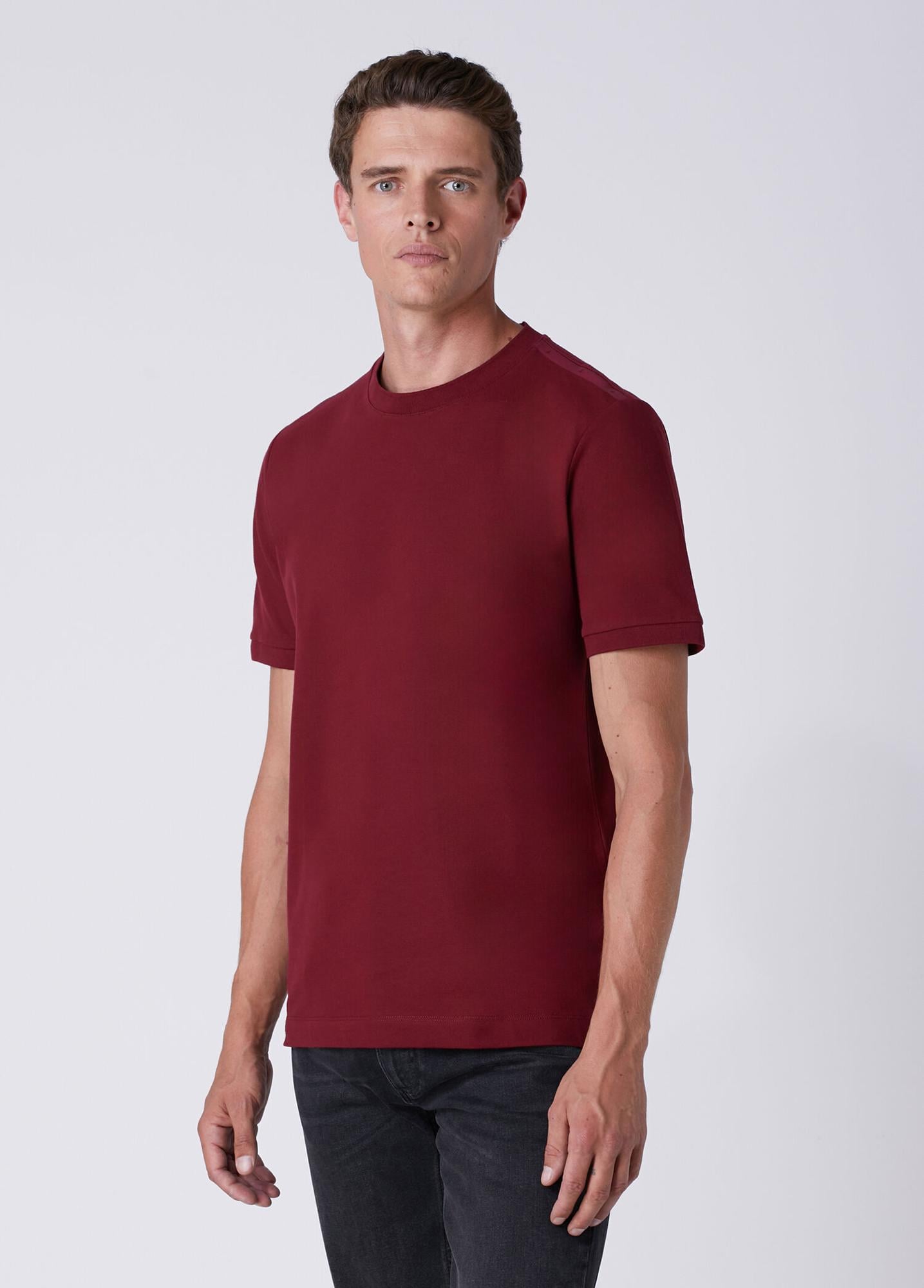Beymen Club Erkek Basic Fit Vişne Omzu Kaz Fleksi Detay T-shirt
