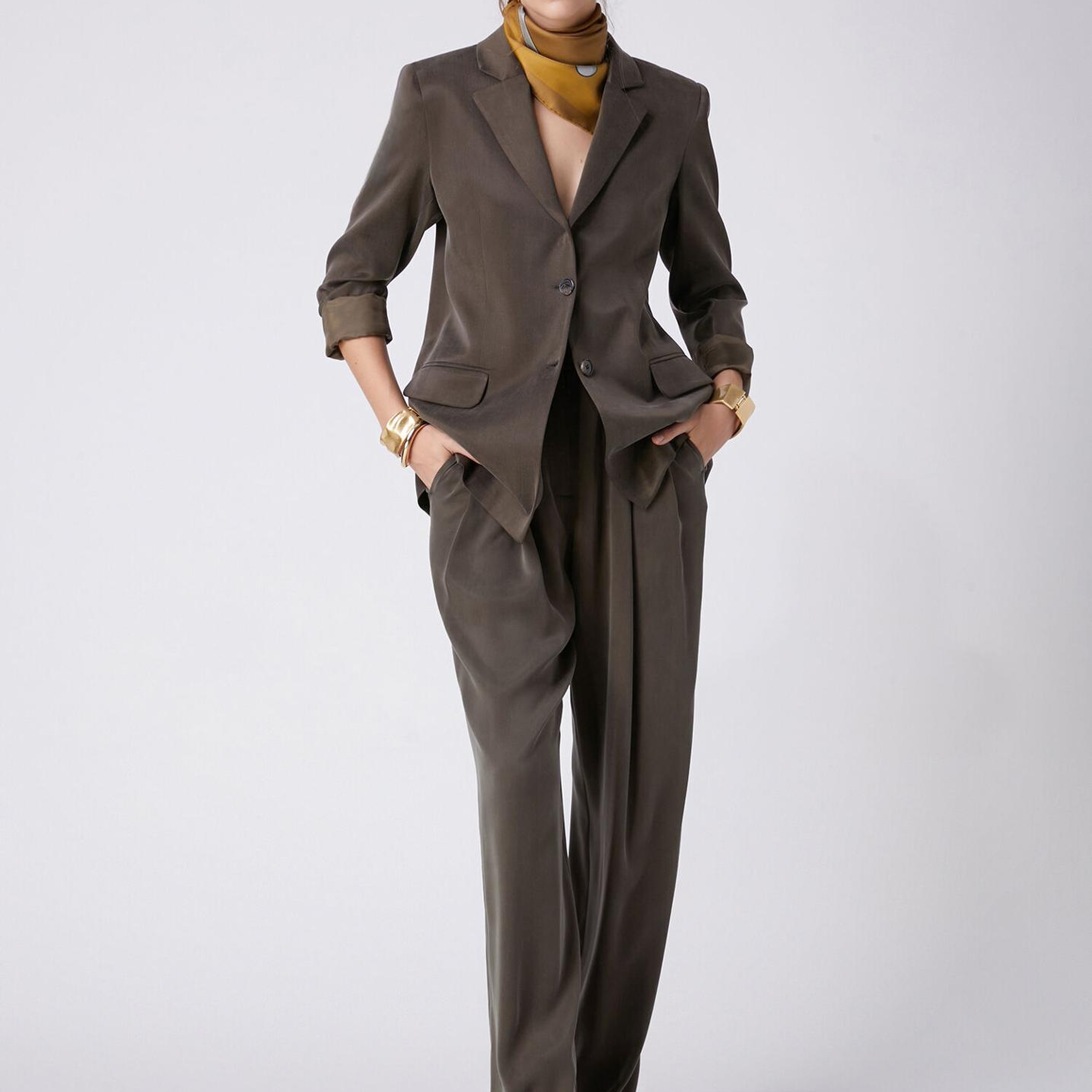 Beymen Club Kadın Haki Cupro Blazer