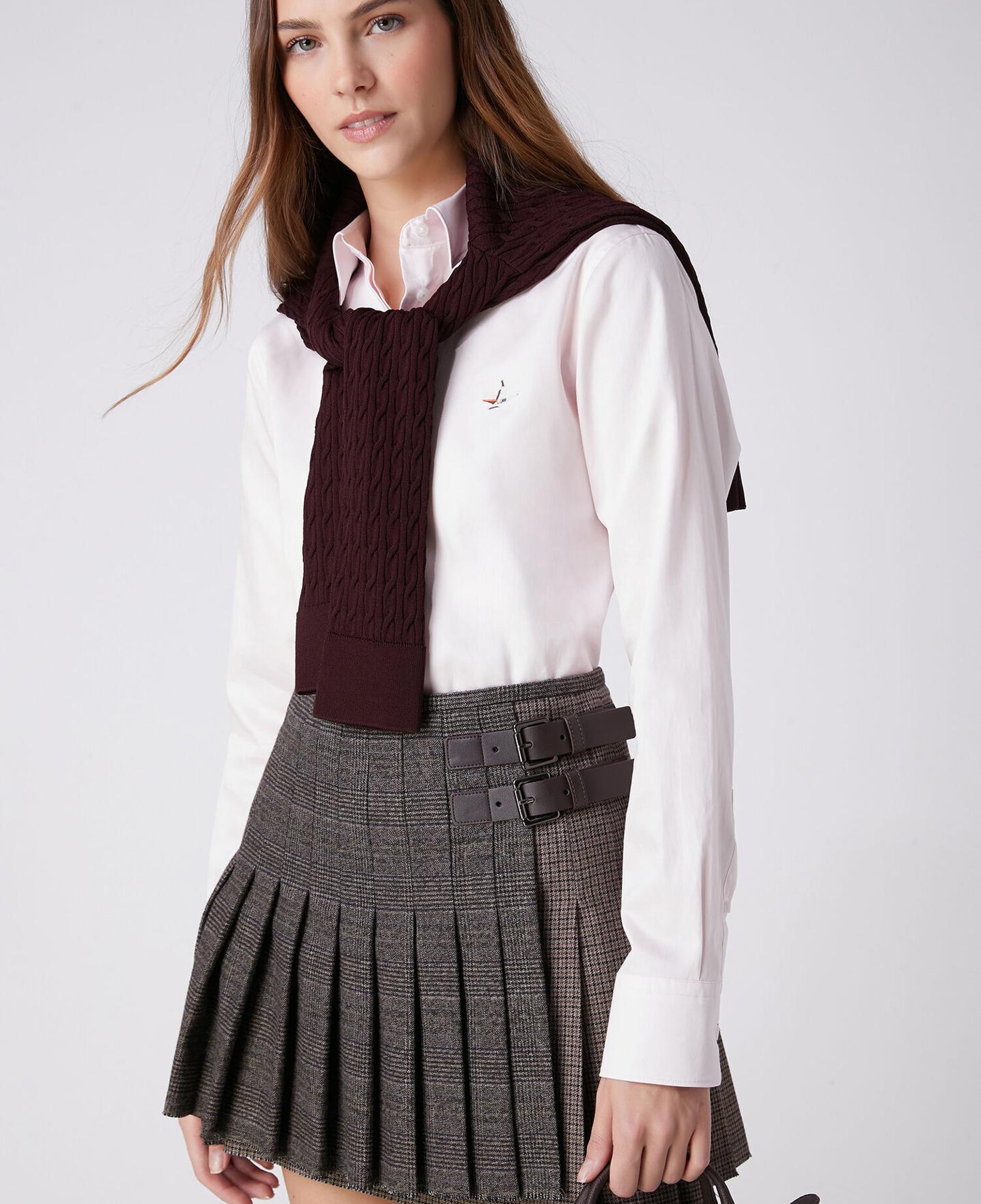 Beymen Club Kadın Pembe Kuş Logo Nakışlı Basic Poplin Gömlek