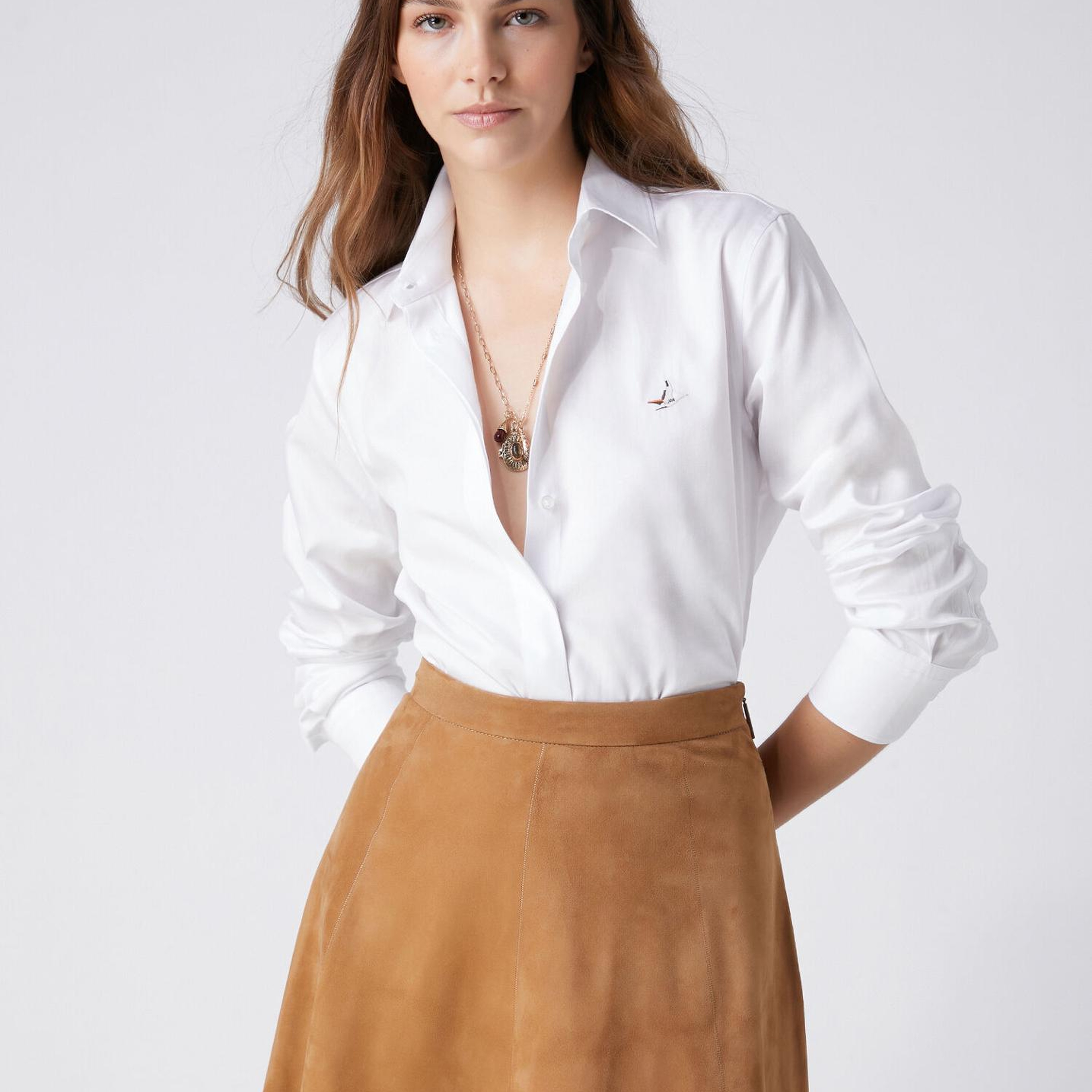 Beymen Club Kadın Kırık Beyaz Logolu Basic Poplin Gömlek